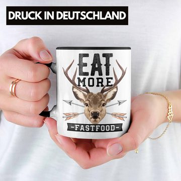 Trendation Tasse Eat More Fast Food Jäger Tasse Geschenk Jagen Reh Jagd