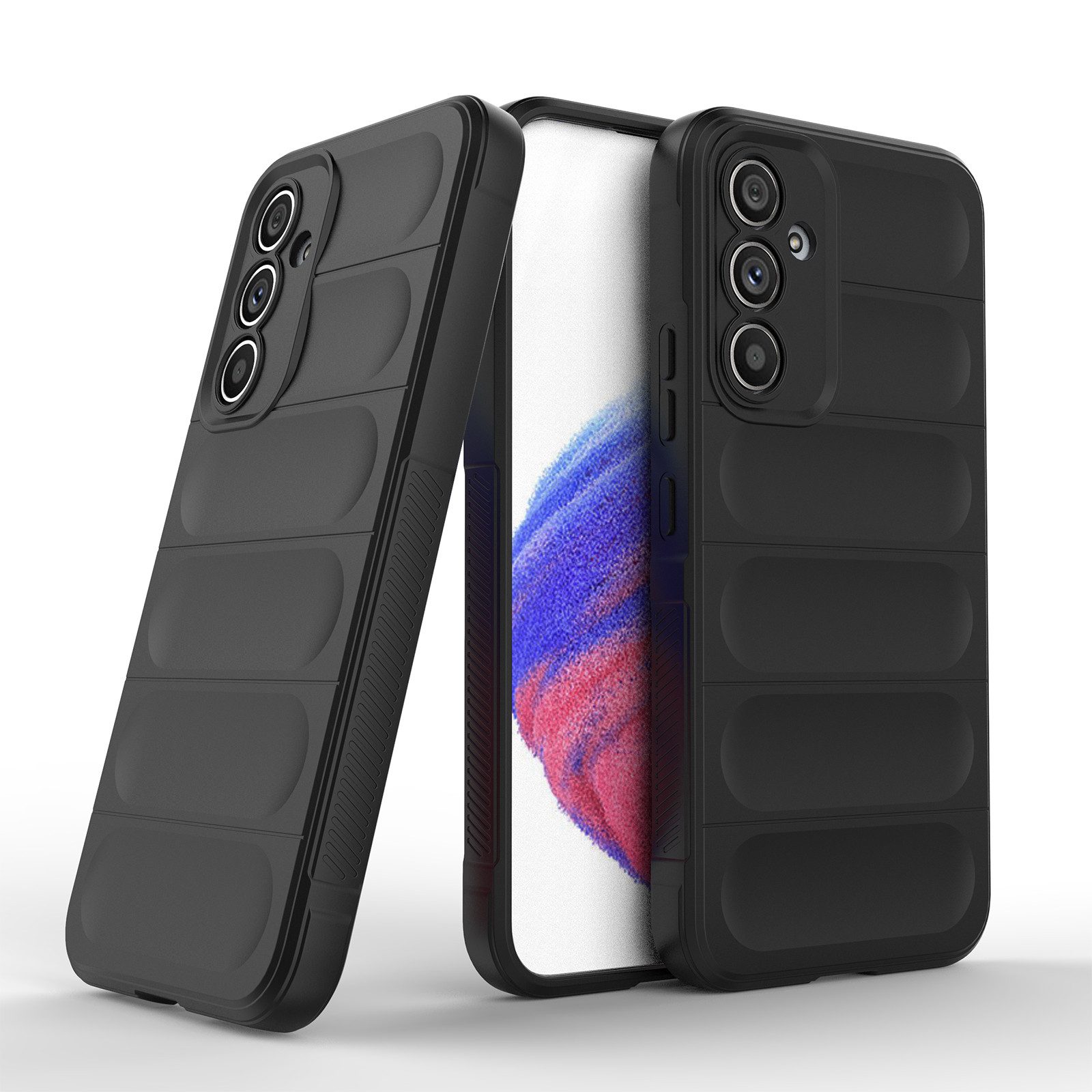 Tec-Expert Handyhülle Cover Hülle für Samsung Galaxy A54 5G 6.4 Zoll, 6.4", Case mit Griffzonen und Mikrofaser Inlay