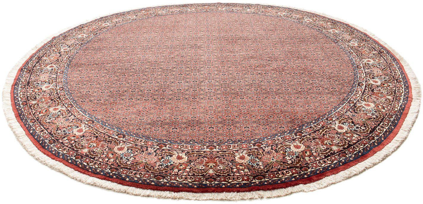 Orientteppich Perser - Bidjar rund - 300 x 300 cm - hellrot, morgenland, rund, Höhe: 15 mm, Wohnzimmer, Handgeknüpft, Einzelstück mit Zertifikat