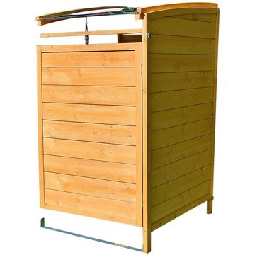 Melko Mülltonnenbox Mülltonnenverkleidung Mülltonnenbox 240L aus Holz Anbaubox Gartenbox (Stück), Deckel mit Zinkauflage