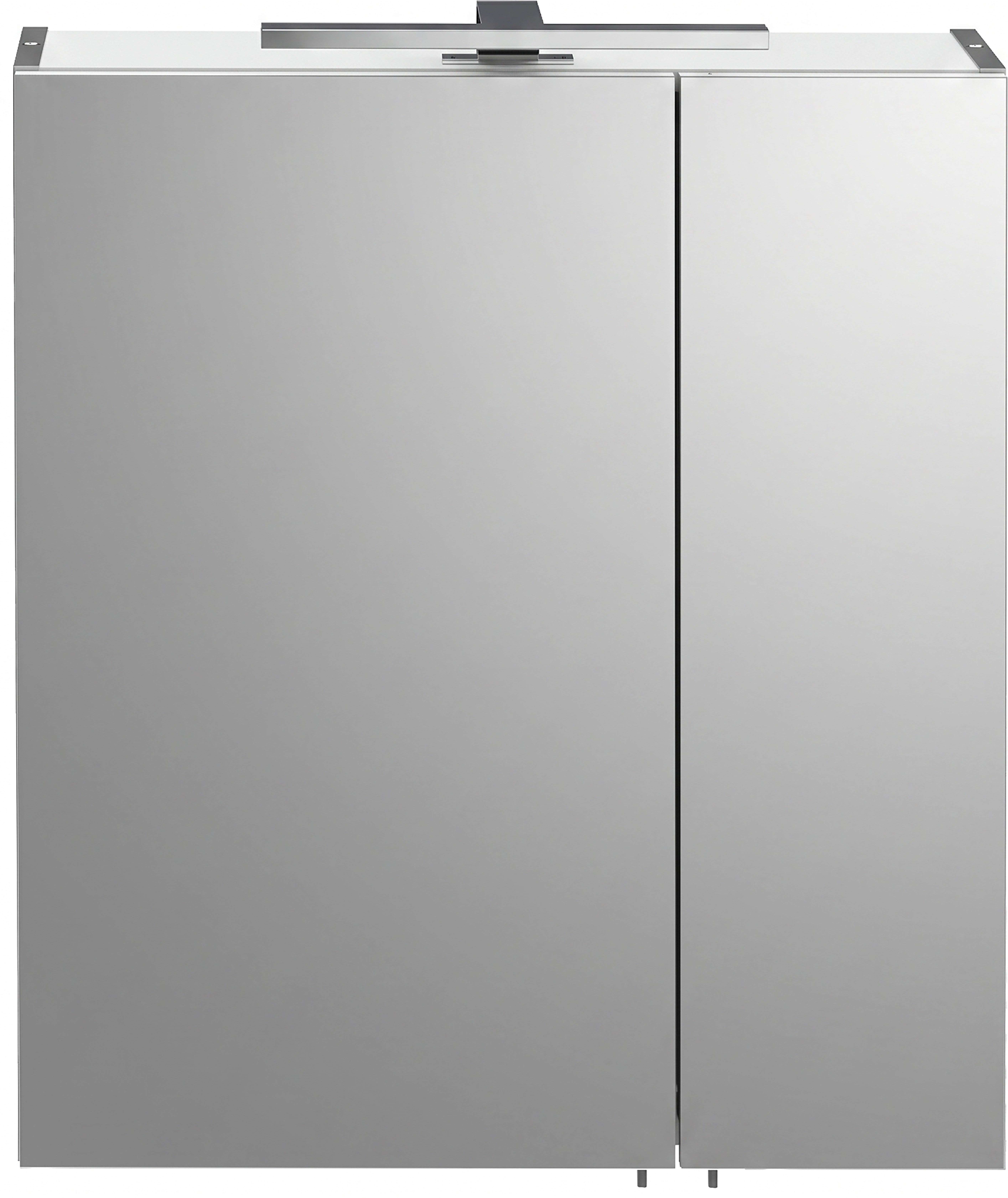 Schildmeyer Spiegelschrank ADANA, inkl. Beleuchtung, Breite 60 cm, 3 Türen, MADE IN GERMANY (1-St) Schalter-/Steckdosenkombination hinter der Tür, MADE IN GERMANY