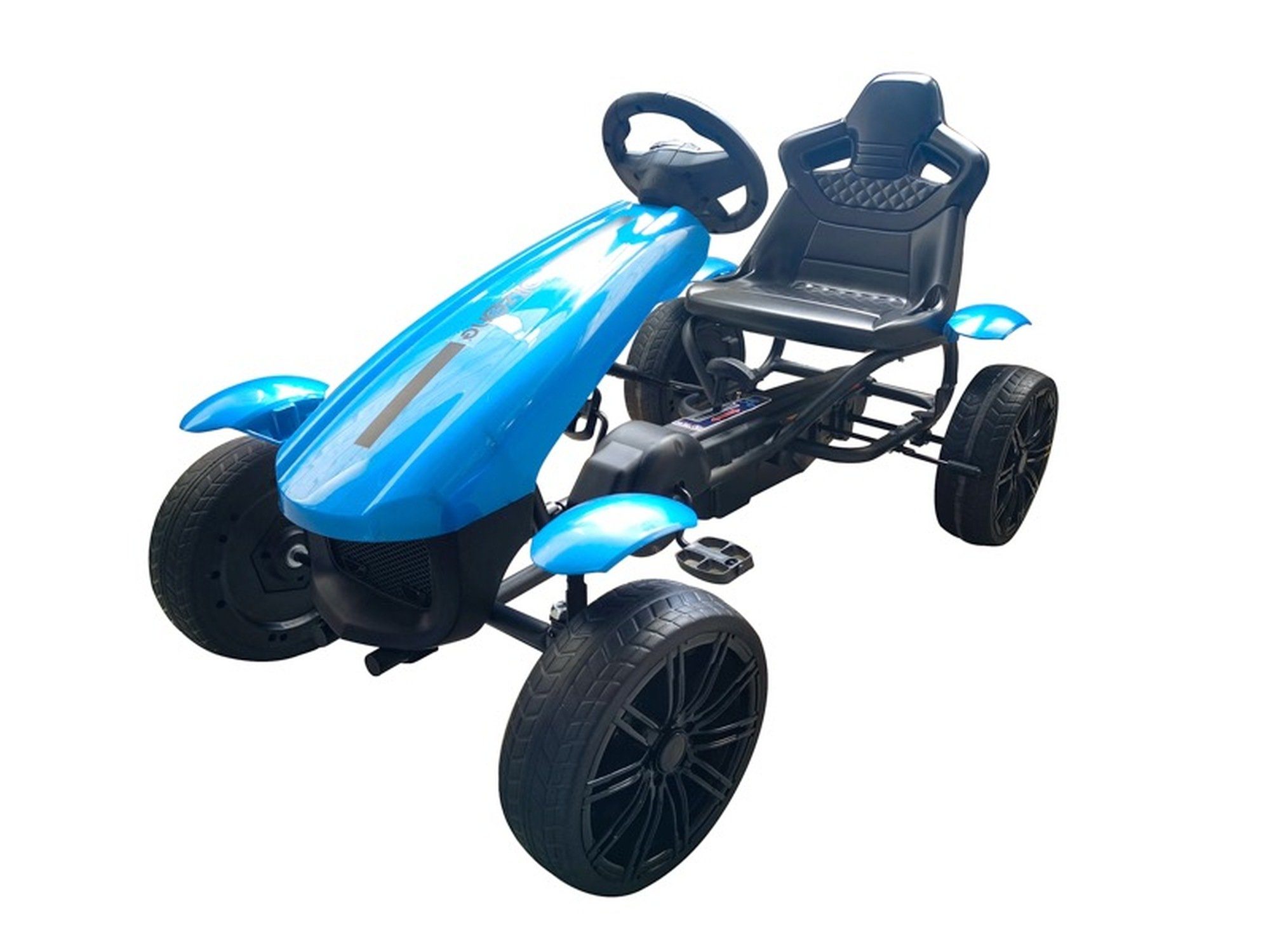 TPFLiving Go-Kart Matteo mit Handbremse, Gangschaltung und EVA-Gummireifen, Tretauto - Pedal-Go-Kart - Belastbarkeit bis 30 kg - Farbe: blau