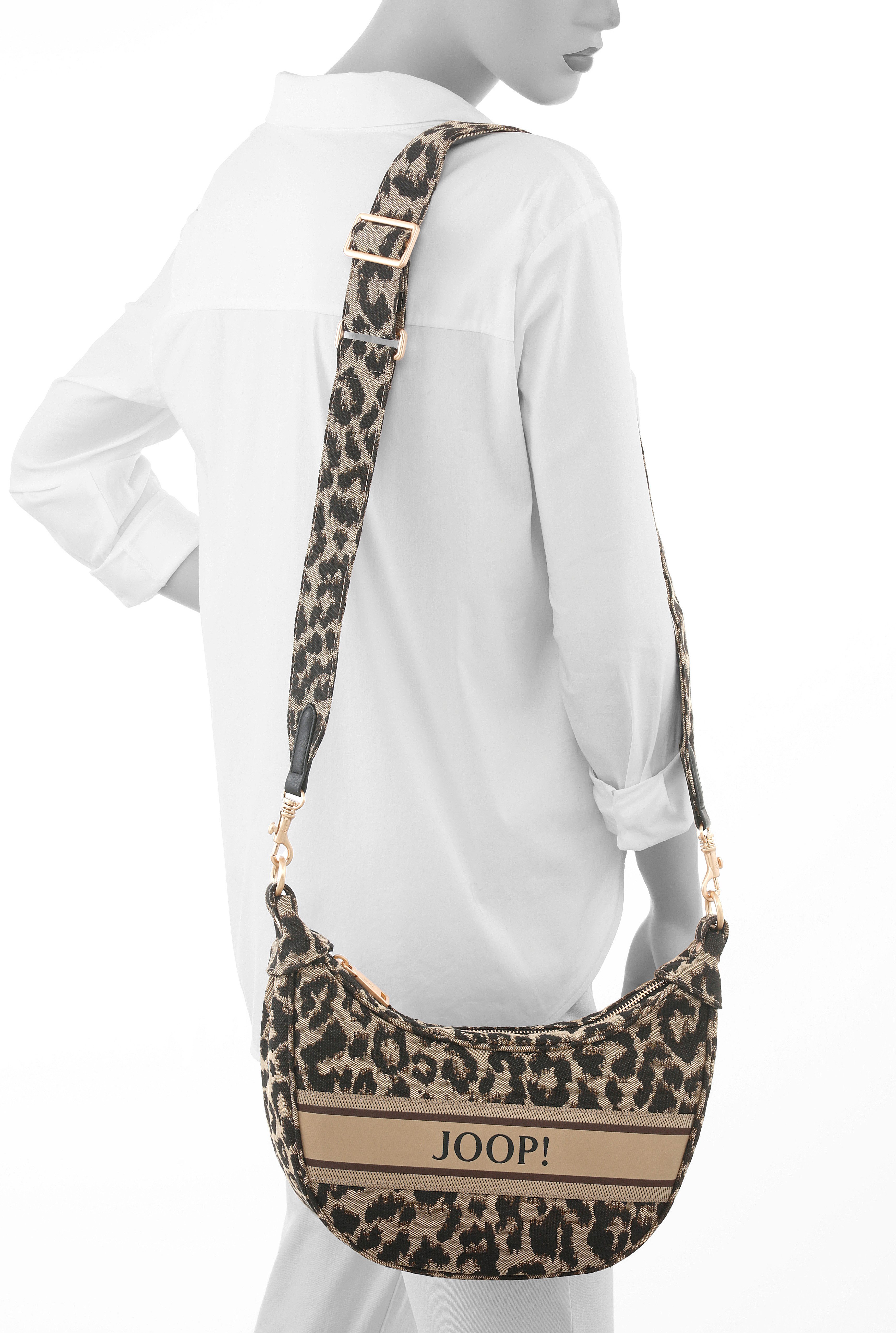 JOOP! Schultertasche sicilia shoulderbag mvz (1-tlg), Damen Handtasche, Hobo, Umhängetasche im modischen Animal-Print