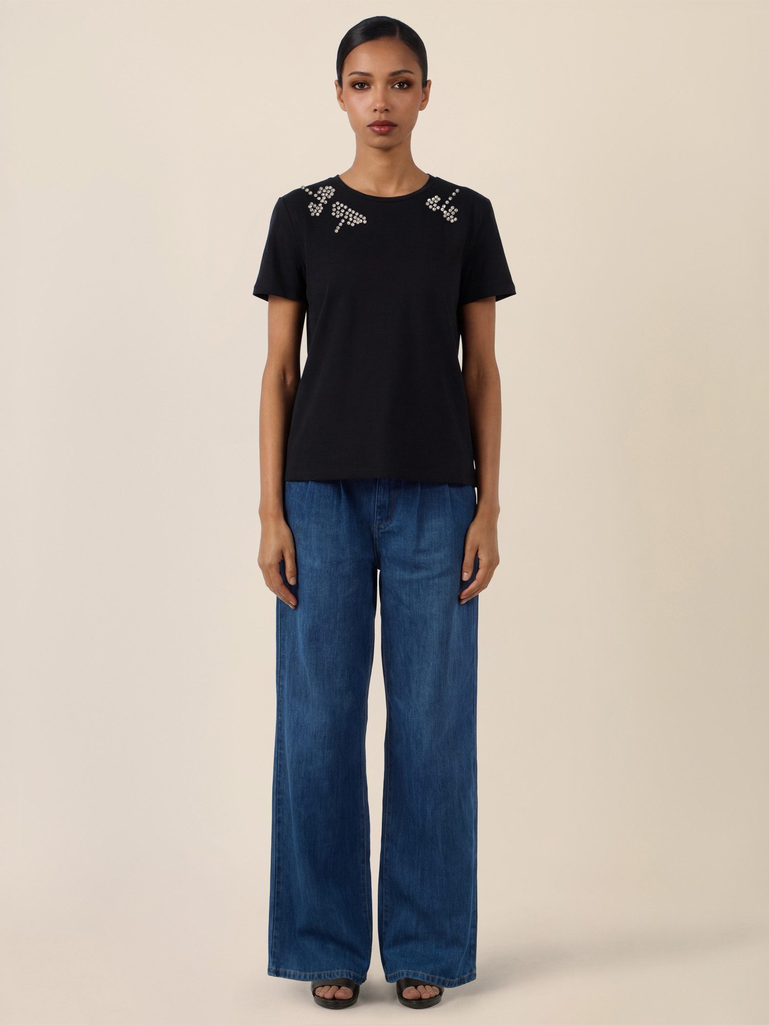 Apart Shirtbluse mit Schmuckstein-Dekor