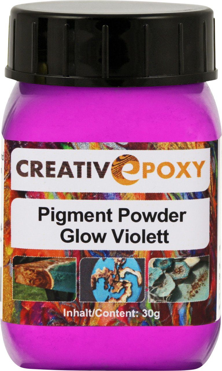Boldt Bastelnaturmaterial Pigment Pulver Glow Violett 30 g Blacklight, Neon