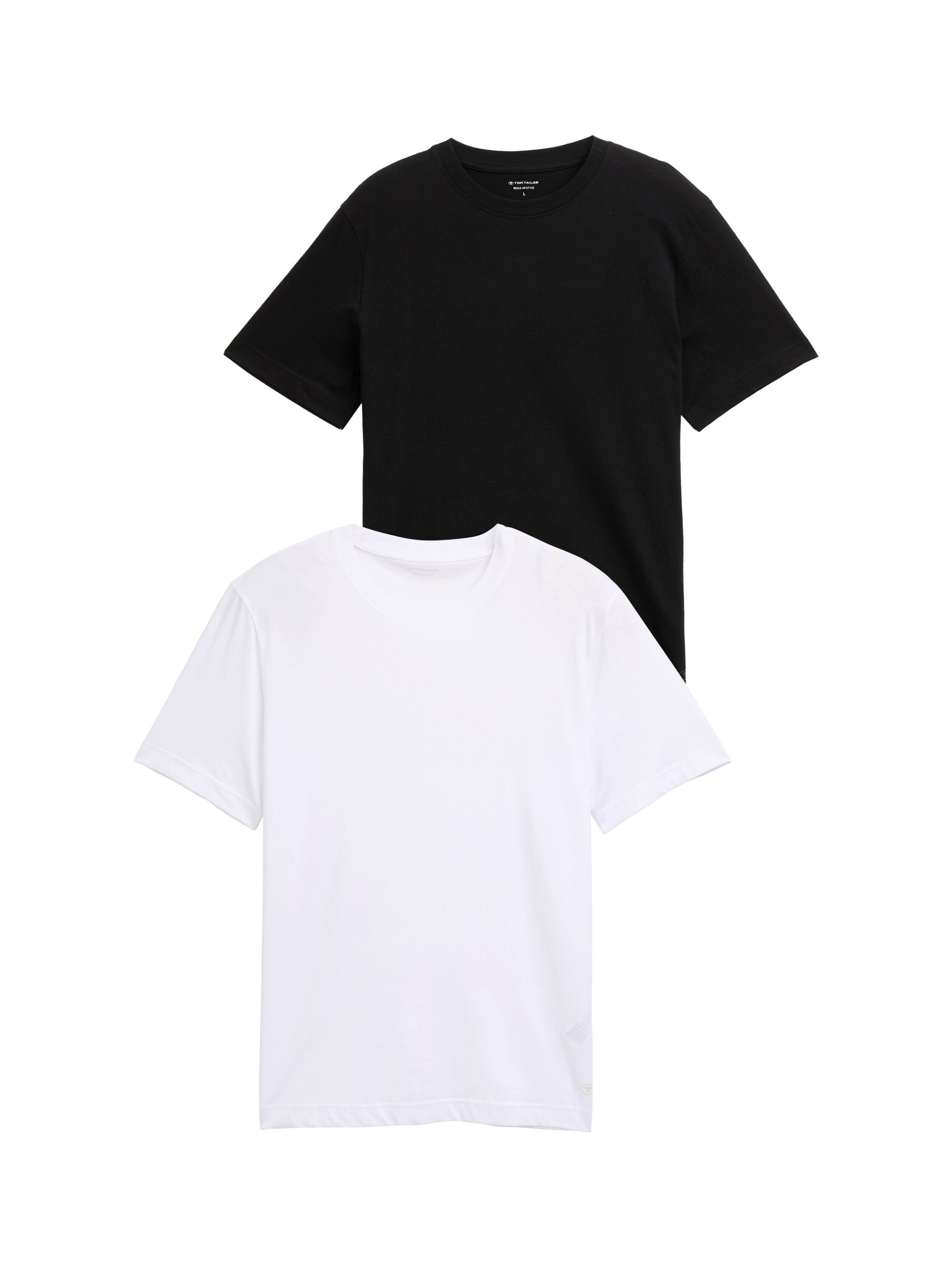 TOM TAILOR T-Shirt (Packung, 2-tlg) mit Logo Print
