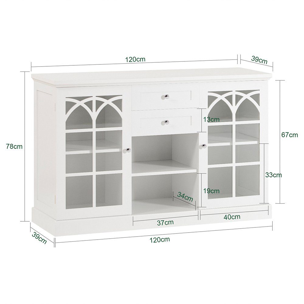 SoBuy Buffet FSB79 Sideboard Küchenschrank Kommode Schrank – Bild 5 von 5