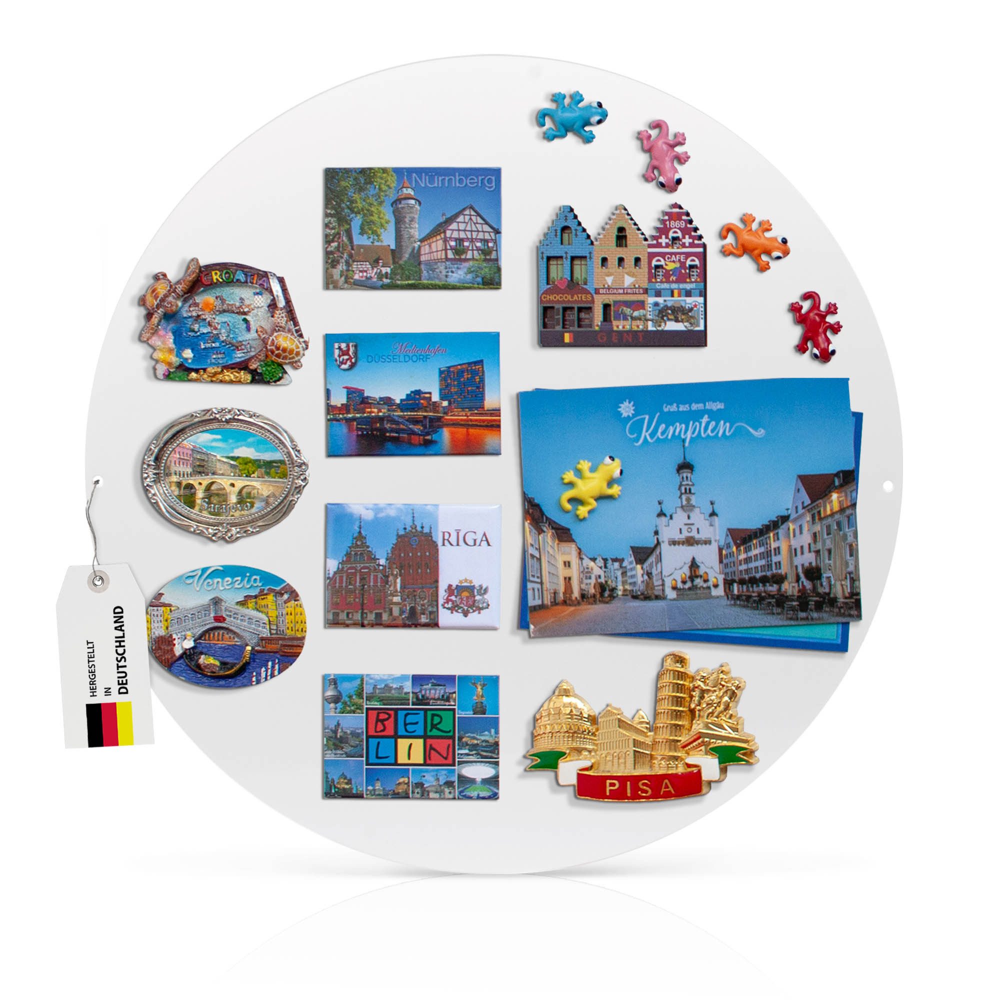 banjado Magnettafel Memoboard Metall Rund Weiß günstig online kaufen