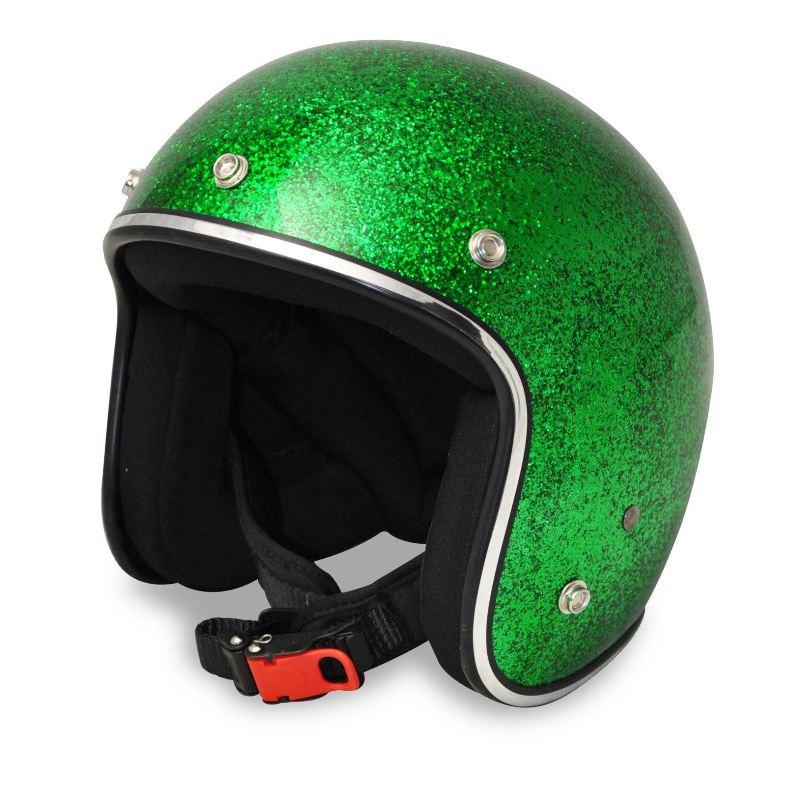 Motorradhelm ATELIER — Flake Emerald, Jethelm • Fiberglas • Metal-Flake Grün