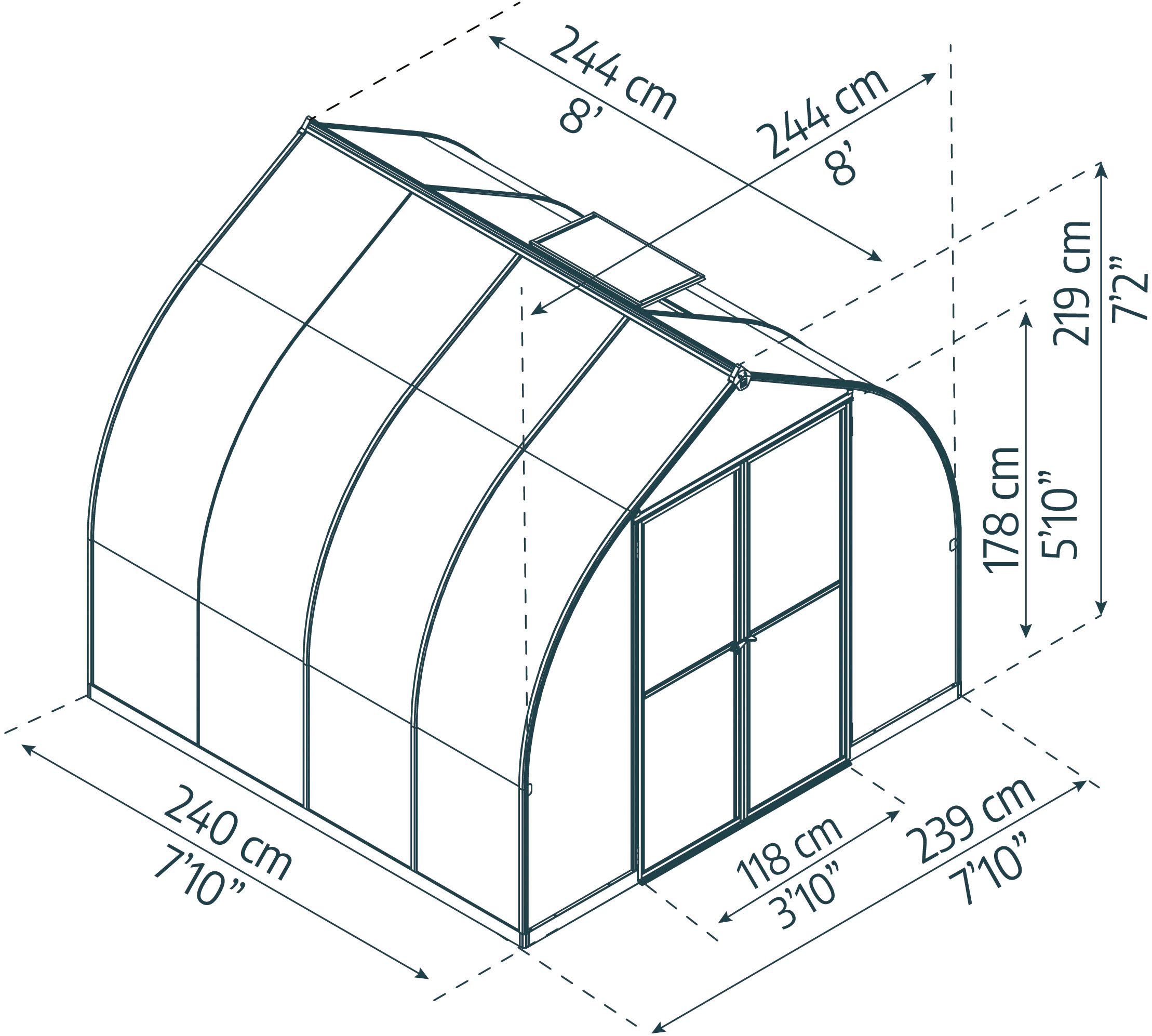 Palram - Canopia Gewächshaus Bella, BxT...