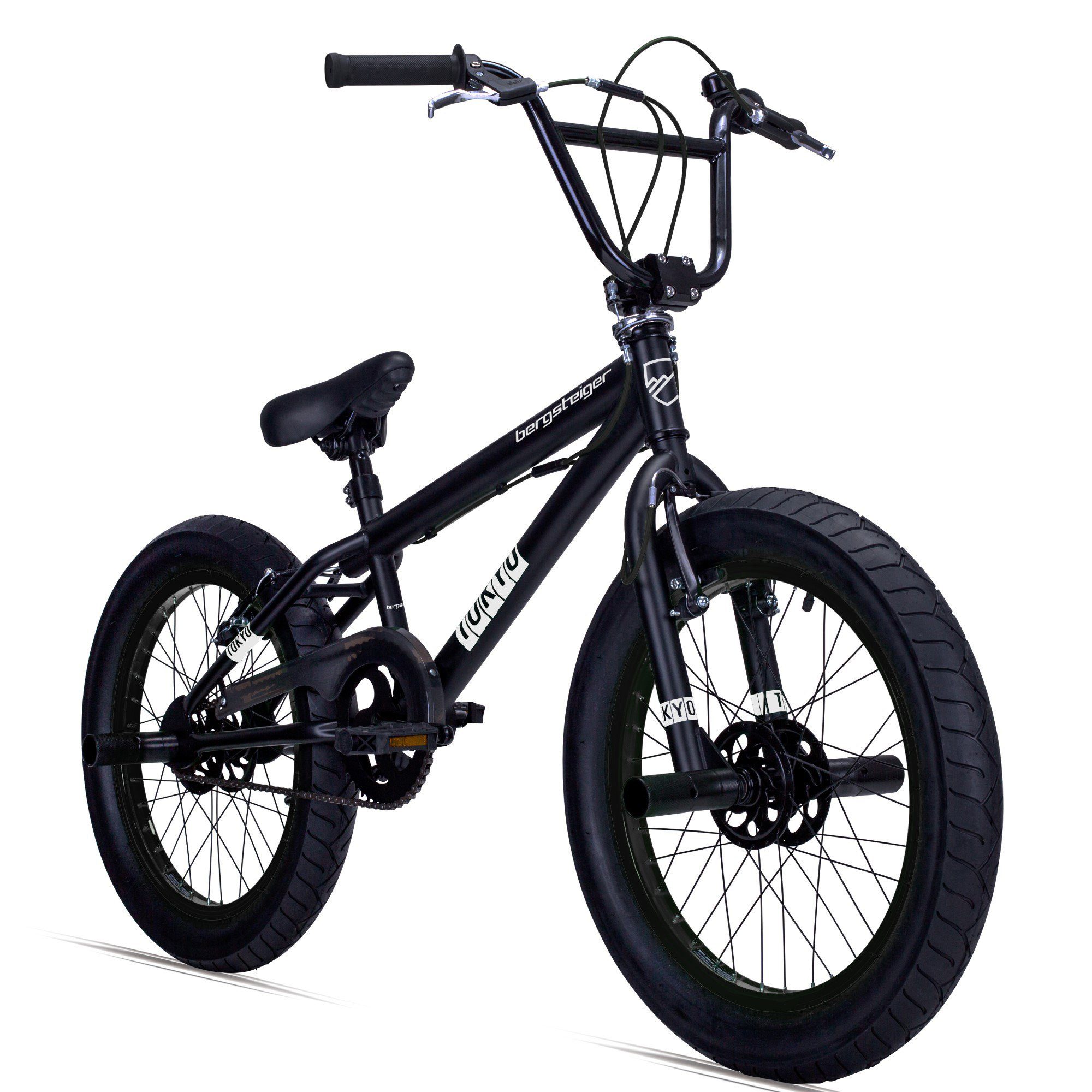 bergsteiger BMX-Rad Tokyo 20 Zoll, Fatbike, 360° Rotor-System, Mädchen, Jungen, 1 Gang, V-Bremsen, Freestyle