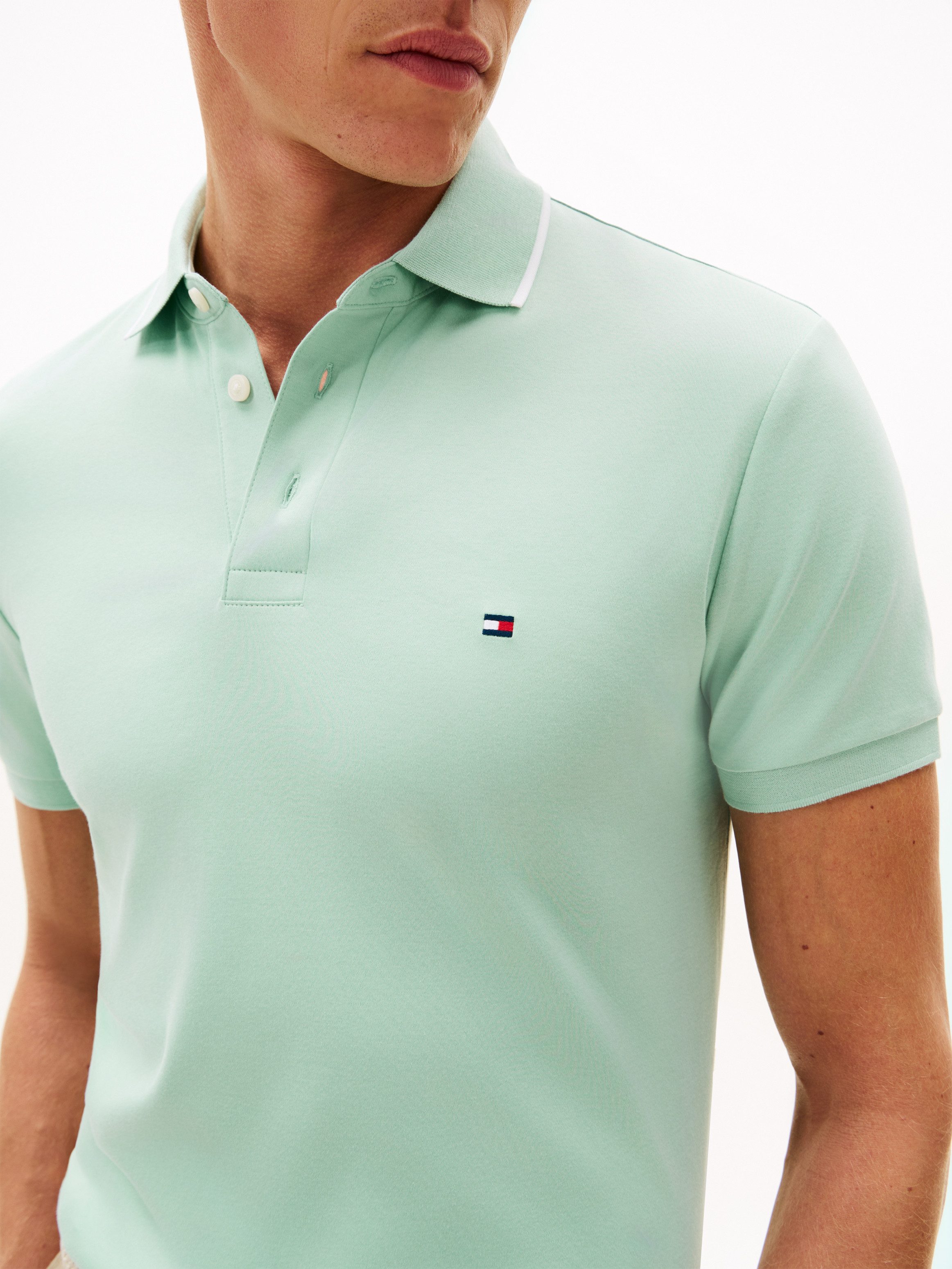 Tommy Hilfiger Poloshirt LIQUID COTTON TIPPED Slim fit mit Polokragen günstig online kaufen