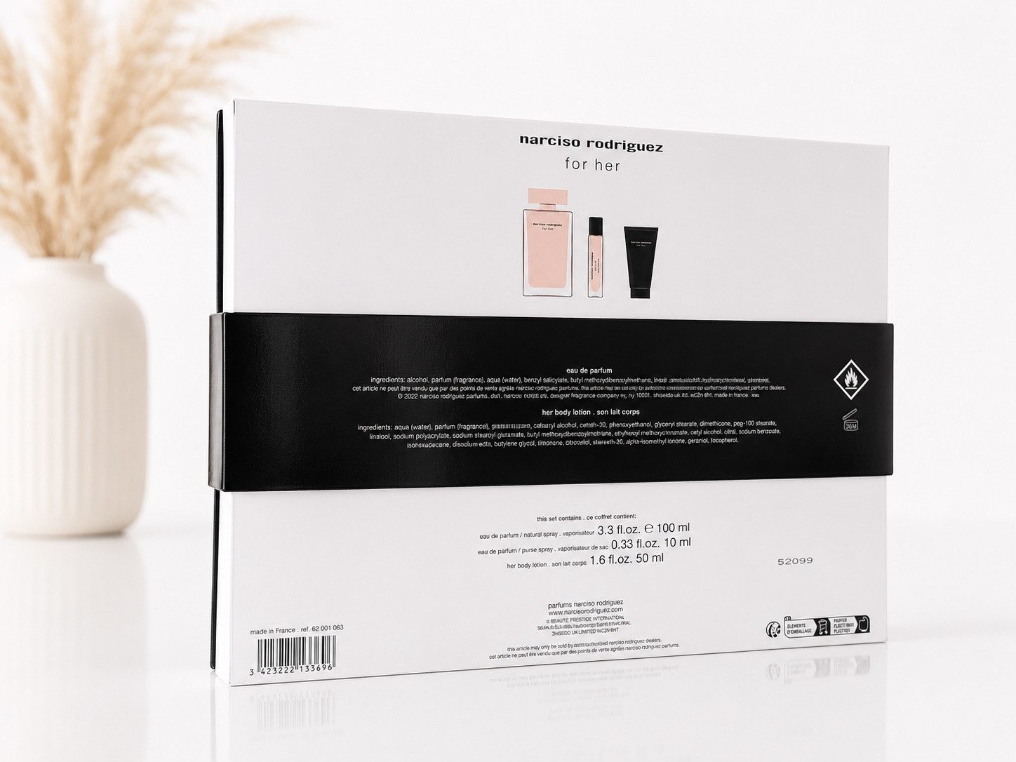 narciso rodriguez Eau de Parfum For Her Damen Geschenkset EDP 100ml + 10ml + Body Lotion 50ml