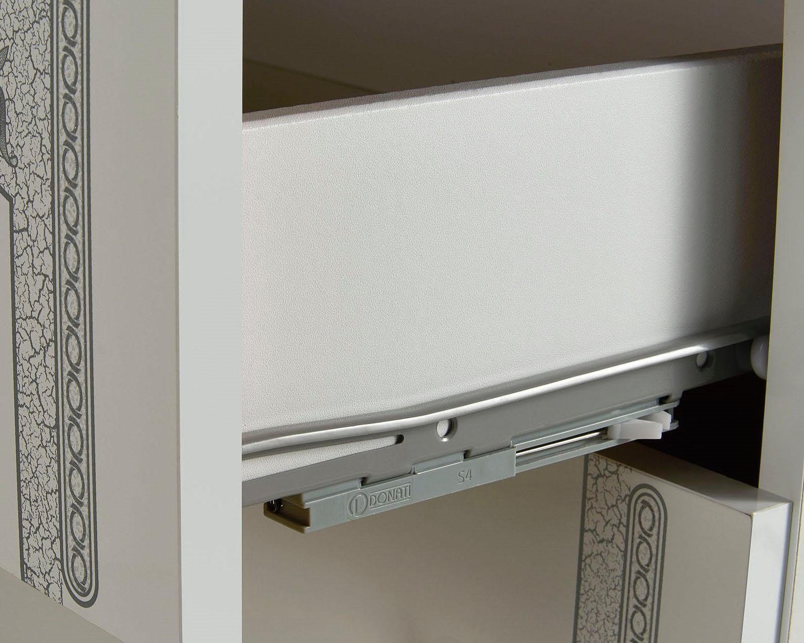 INOSIGN Kommode Greta, aus FSC-zertifiziertem Holzwerkstoff mit Dekor im Klassikstil (Maße (B/T/H): 50/38,5/49 cm), mit 2 Schubladen, soft-close-Funktion, Made in Italy