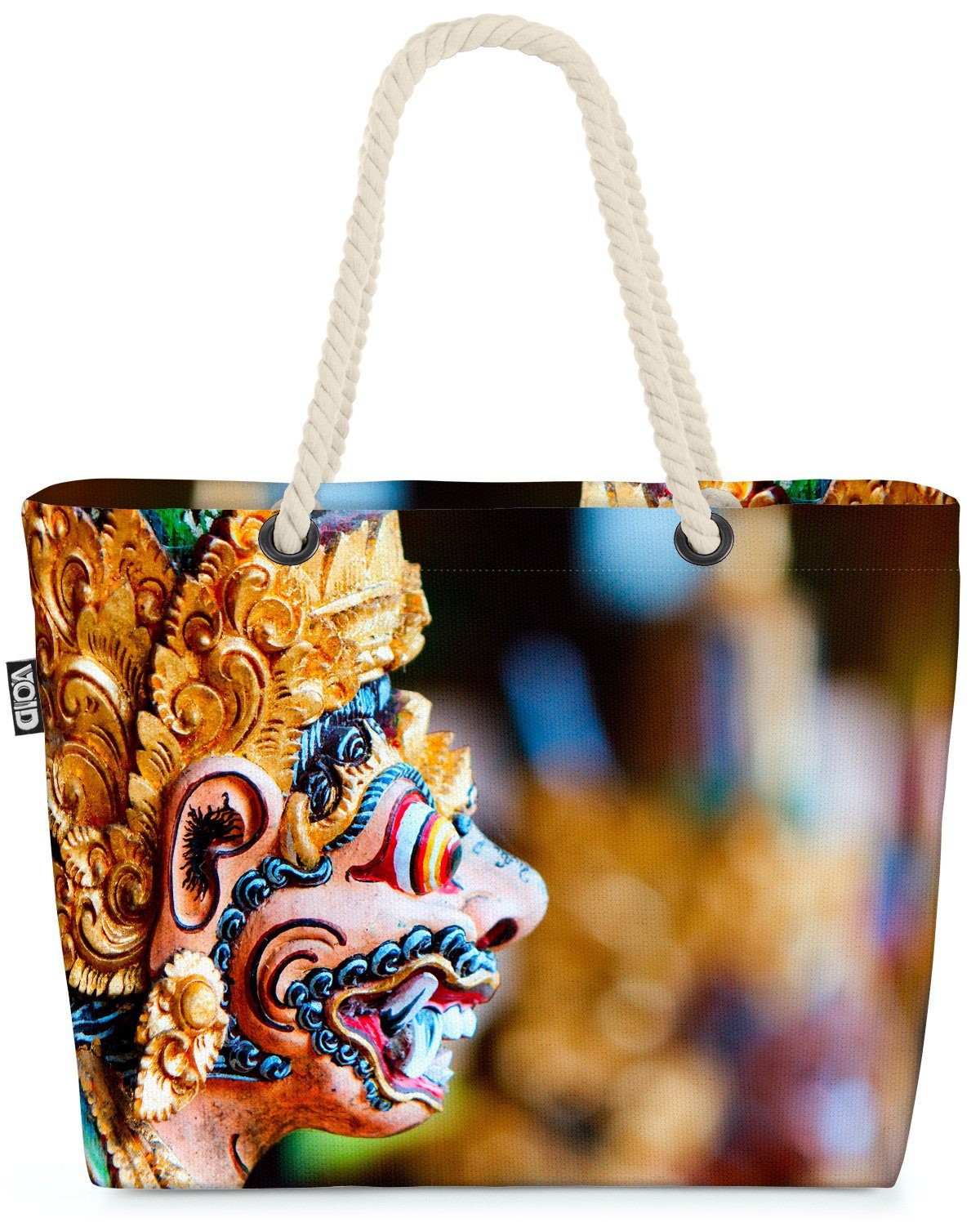 VOID Strandtasche (1-tlg), Balinesische Maske Balinesische Maske Hinduismus Hindu Hindumaske Rel | Strandtaschen