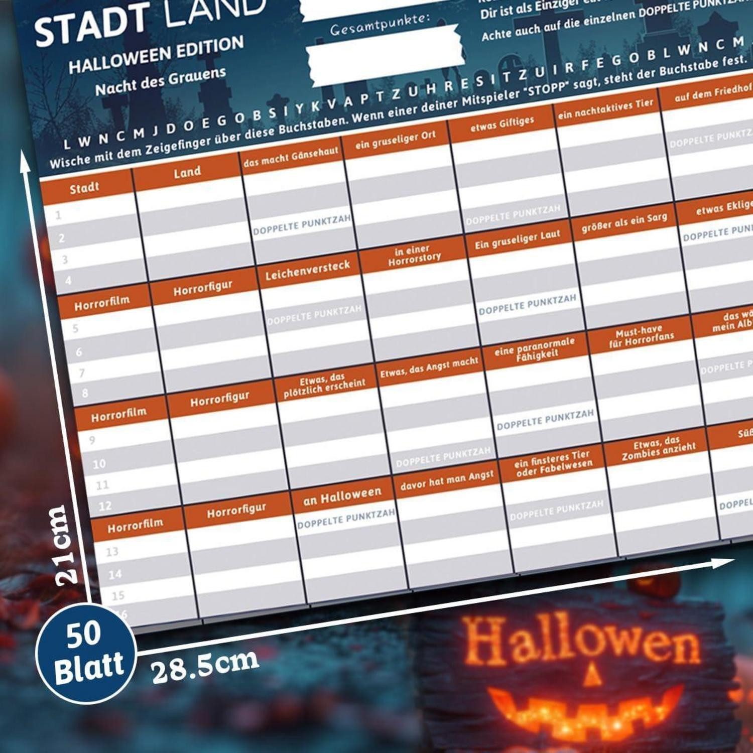 LuxusKollektion Küchenorganizer-Set Spiele Halloween Stadt Gruselig Kartenspiel ab12 Geschenk C