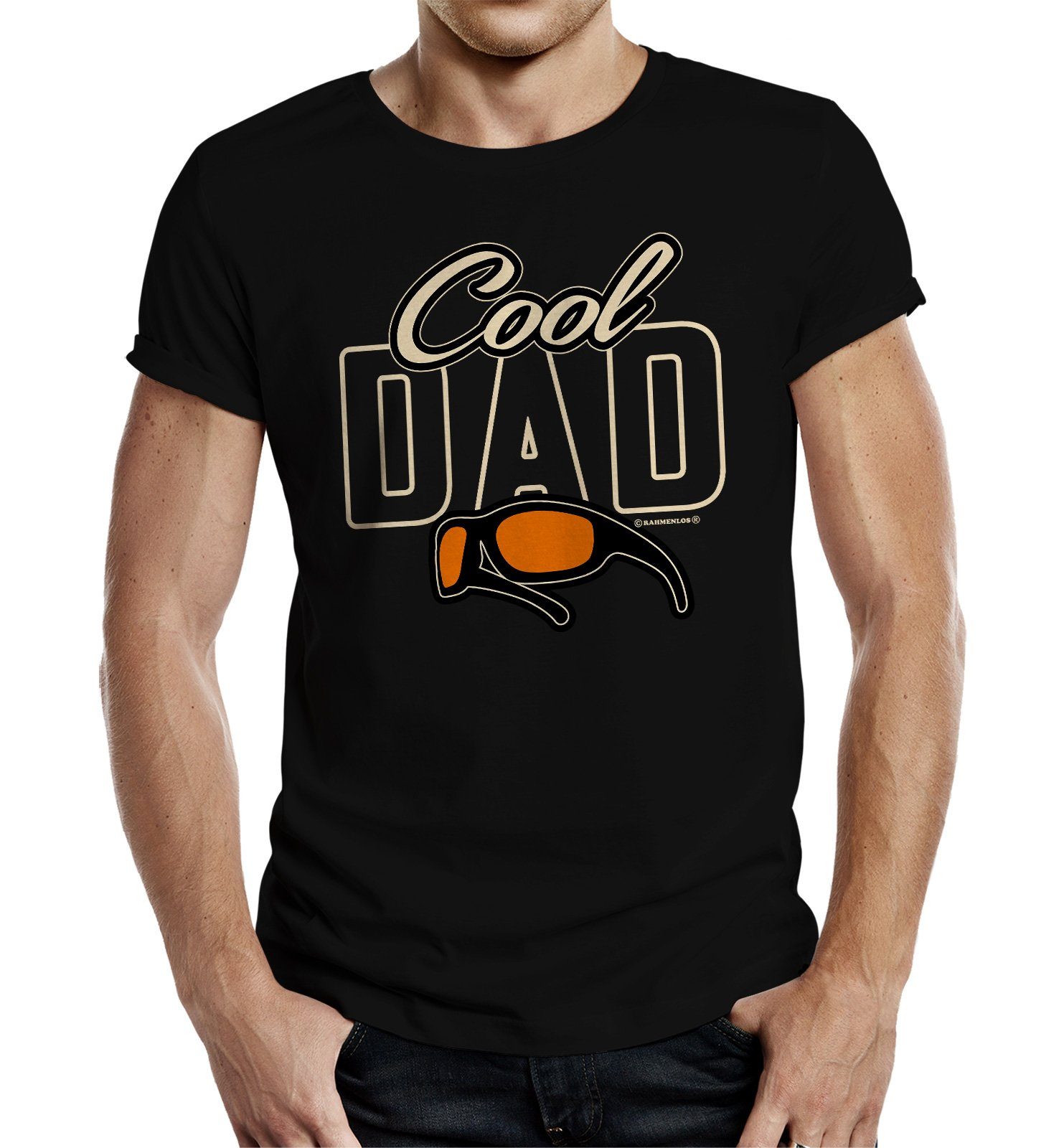 Rahmenlos T-Shirt Geschenk für Cool Vatertag Dad - Männer zum