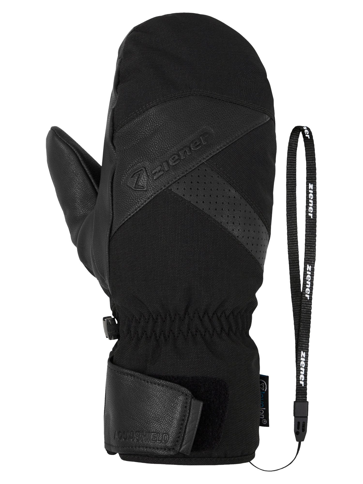 Ziener Fäustlinge GETTERO-Z AQUASHIELD® lavalan® wasser- und winddicht, atmungsaktiv, Wollwattierung, Lederinnenhand