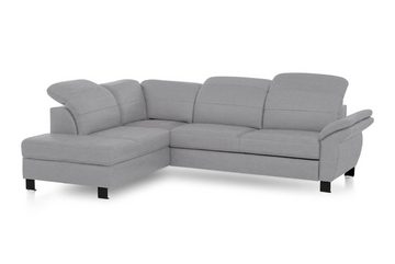 exxpo - sofa fashion Ecksofa Fado, L-Form, mit Kopfteilverstellung, wahlweise Bettfunktion u. Bettkasten