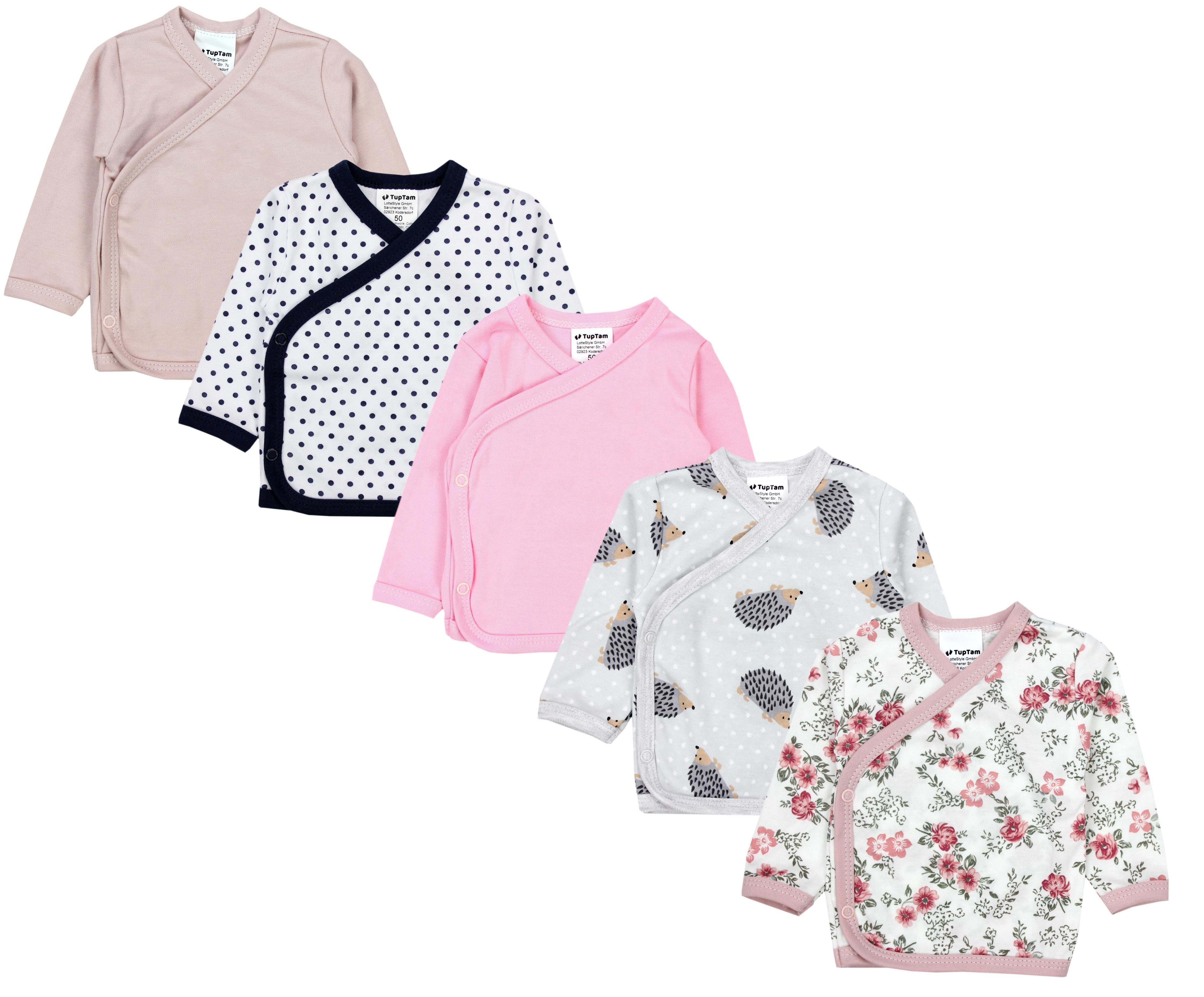 TupTam Wickelshirt TupTam Baby Mädchen Langarm Wickelshirt Baumwolle 5er Set