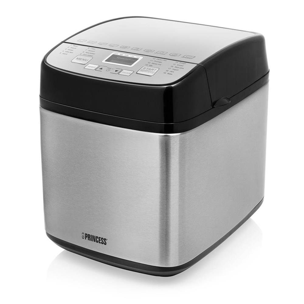 PRINCESS Brotbackautomat 01.152008.01.750, silber, Backautomat, Kneten, Brot Backen