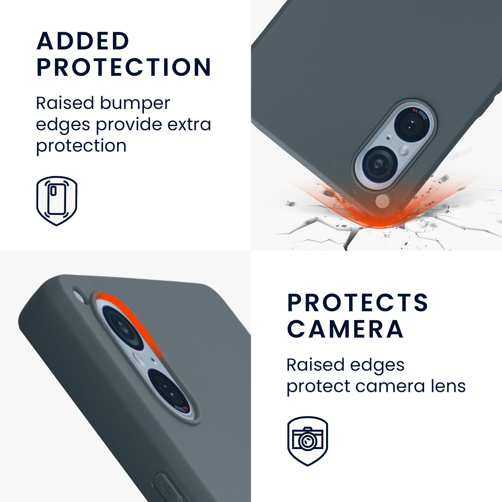 kwmobile Handyhülle Hülle für Sony Xperia 5 V, Hülle Silikon - Soft Handyhülle - Handy Case Cover