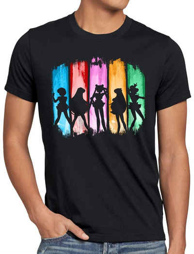 style3 Print-Shirt Herren T-Shirt Sailor Senshi mond mondstein moon luna mars planet anime