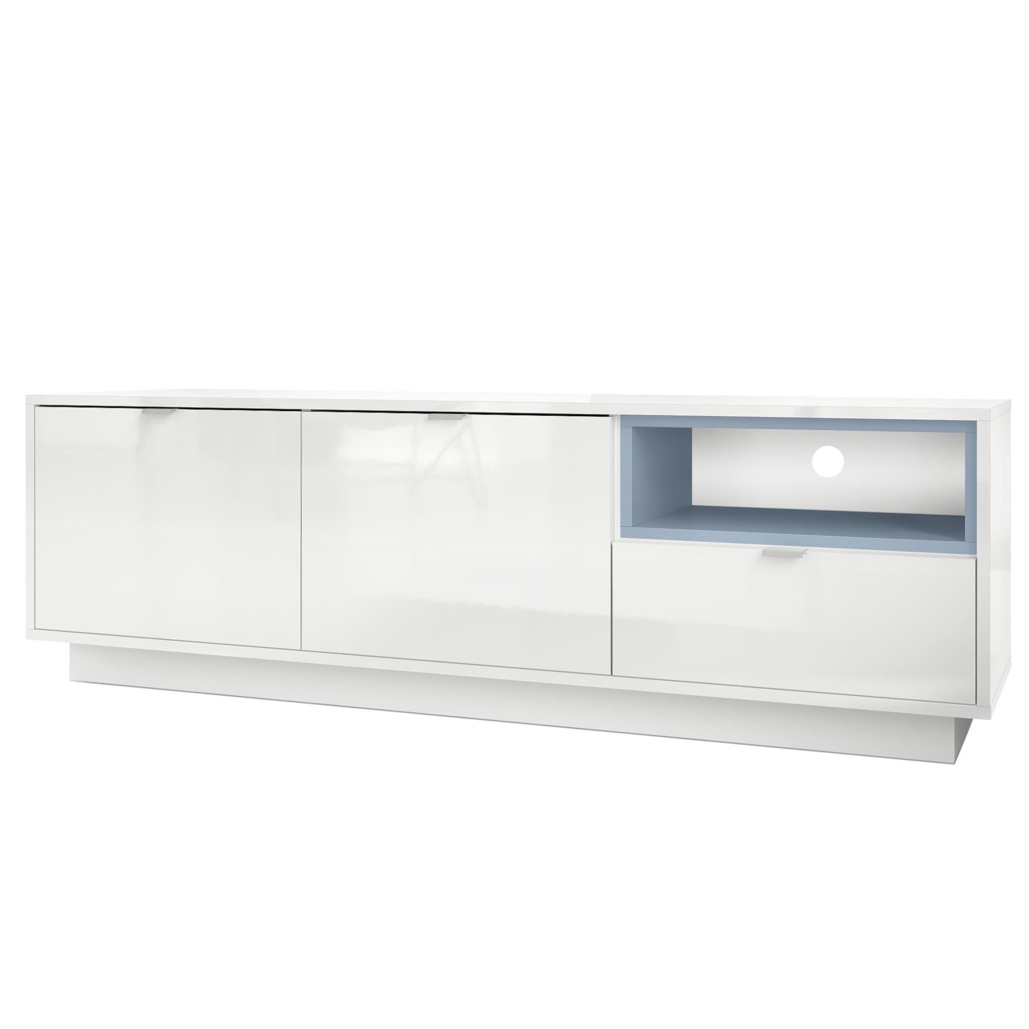 Vladon Lowboard Metro (Lowboard, mit 2 Türen), Schublade und offenem Fach