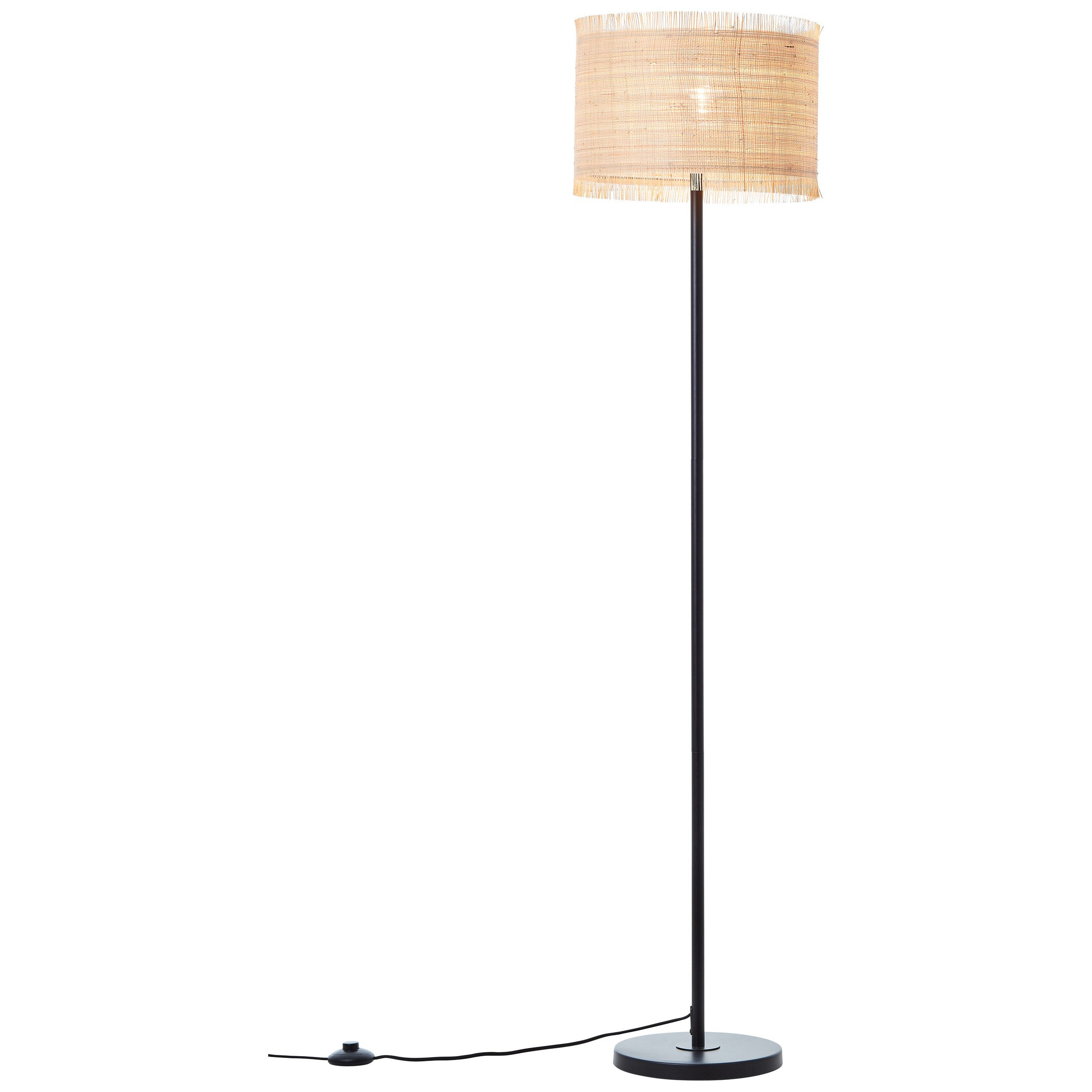 Stehlampe, cm braun/schwarz 154 Lightbox Ø ohne Seegras-Schirm, Leuchtmittel, 36 E27, cm, Standleuchte, Höhe,