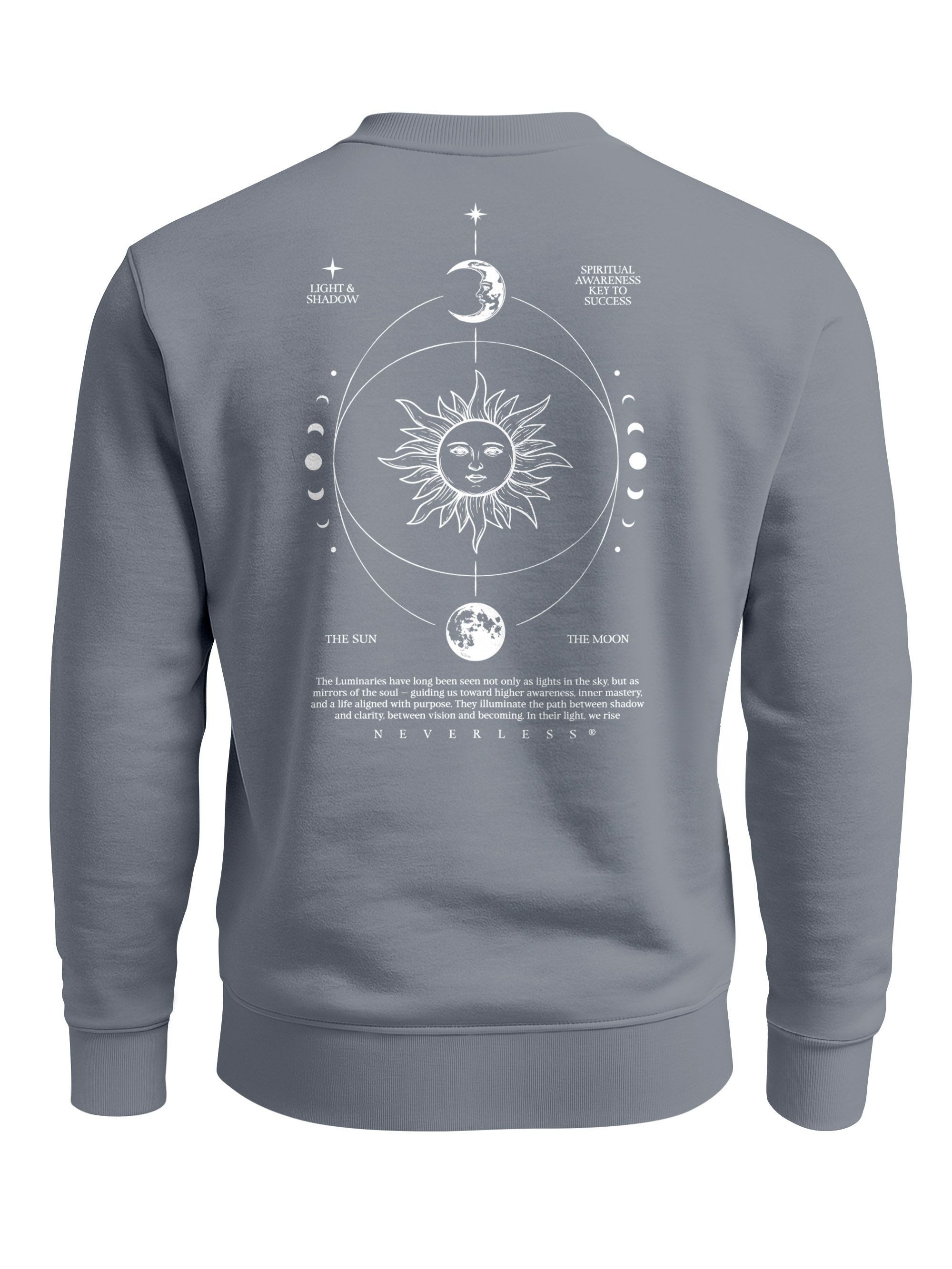Neverless Sweatshirt Sweatshirt Herren Pullover mit Backprint Astronomie So günstig online kaufen