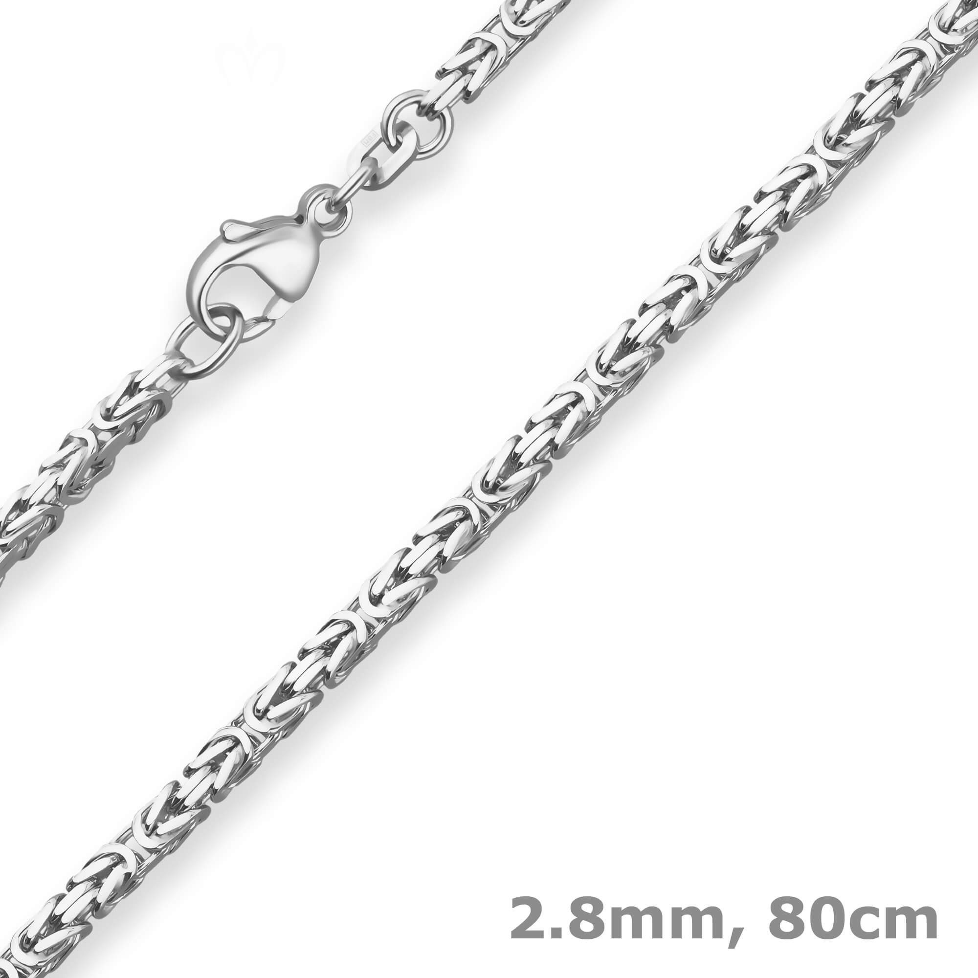 Königskette 2,8mm Königskette aus 925 Silber 80cm