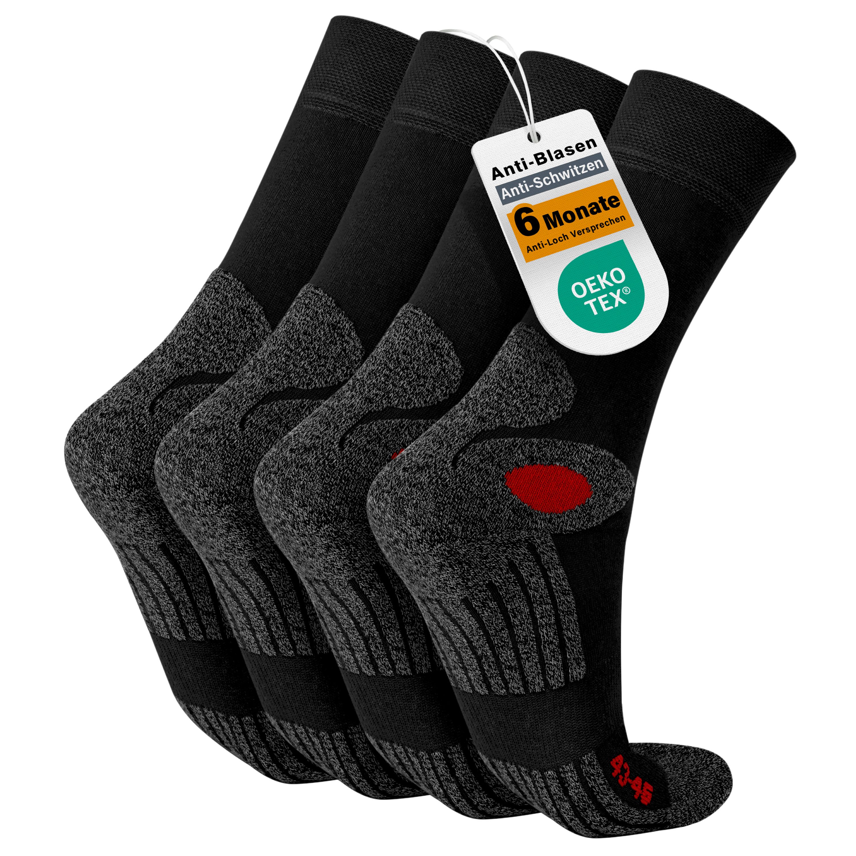 celodoro Arbeitssocken 4 Paar Wandersocken, Arbeitssocken & Sportsocken Anti-Schweiß
