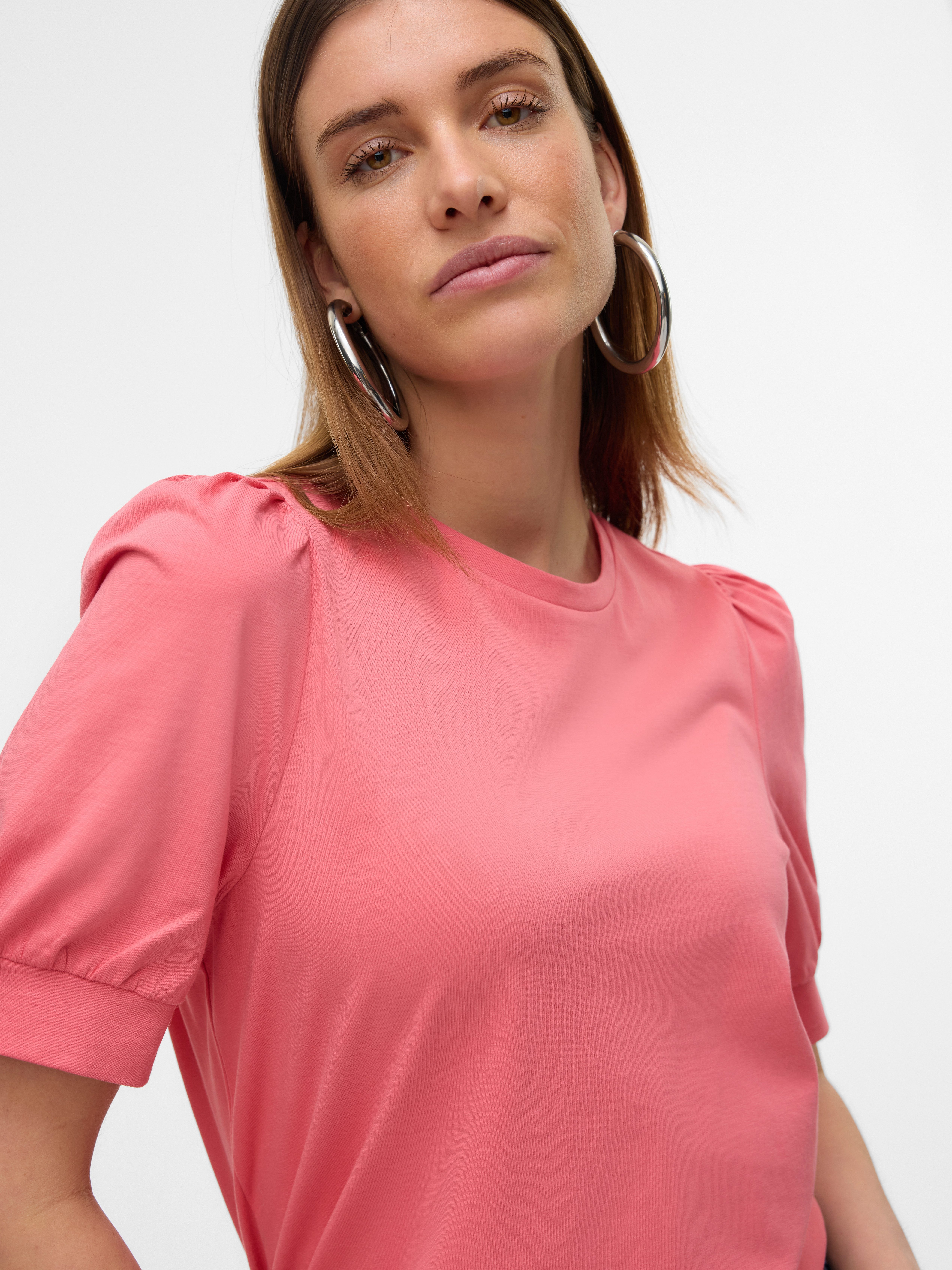 Vero Moda T-Shirt VMKERRY 2/4 O-NECK TOP VMA JRS NOOS mit Rundhalsausschnitt – Bild 3 von 5