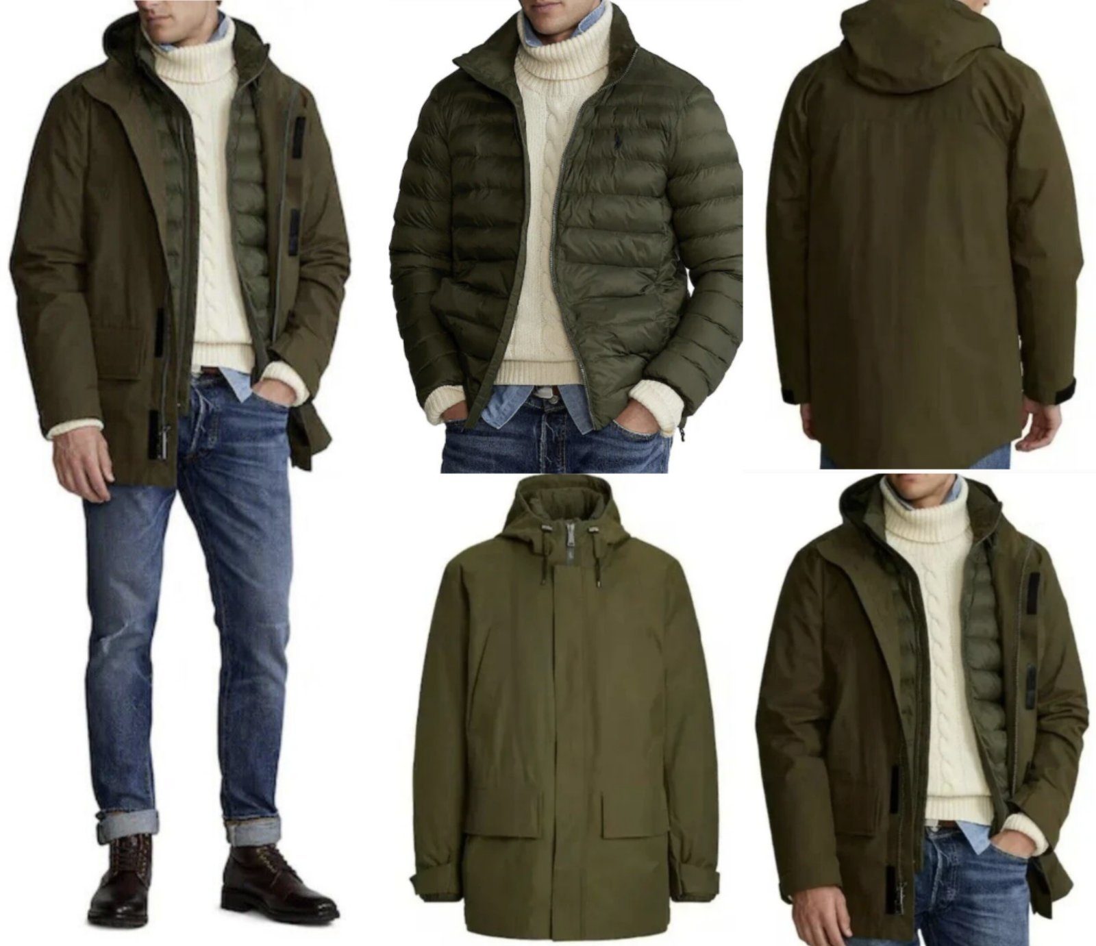 Polo Ralph Lauren Winterjacke POLO RALPH LAUREN 3 in 1 Water Repellent Coat Parka Jacke Mantel Hood