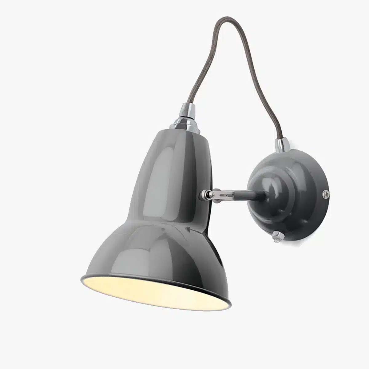 Anglepoise Wandleuchte Original 1227 Wandleuchte, Ø: 13 cm, H: 16 cm, LED wechselbar, Schwenkbarer Schirm, Schalter an Leuchte