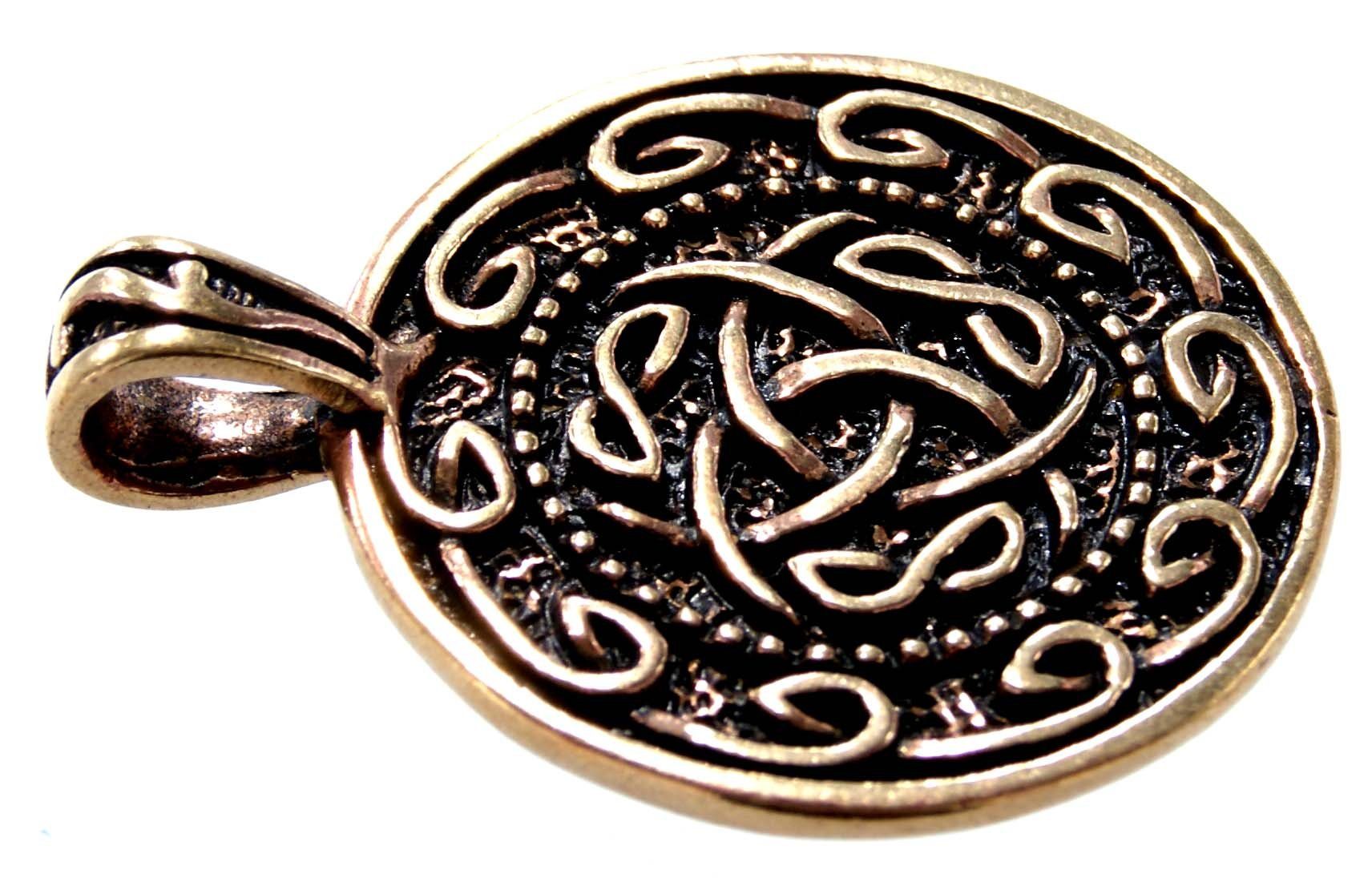Amulett Keltenknoten Kelten Leather Kiss keltischer Kettenanhänger Knoten Kette of Anhänger Bronze