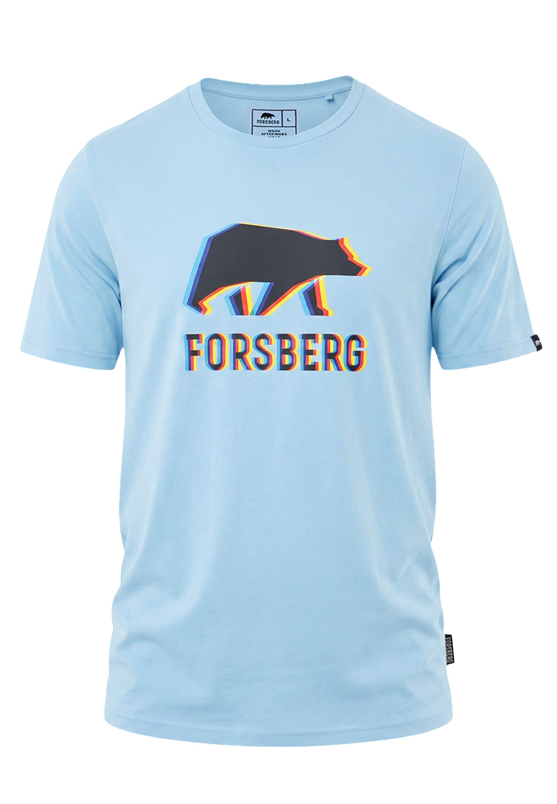 FORSBERG T-Shirt mit schwarzem Anaglyph-Logo. Reduzierter Preis € 19,99. Unverbindliche Preisempfehlung € 24,95