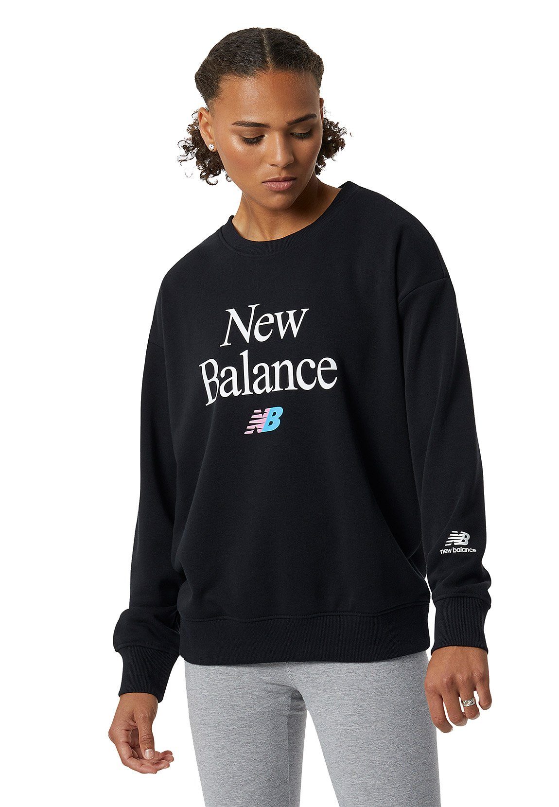 New Balance Sweater »New Balance Damen Sweater ESSE CEL CREW WT21508 BK  Schwarz« online kaufen | OTTO