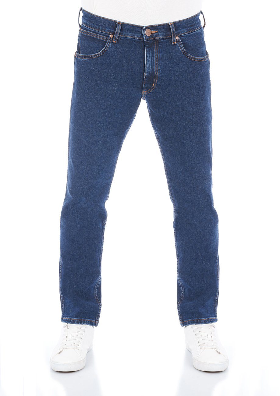 Wrangler Straight-Jeans Herren Jeanshose Greensboro Regular Fit Denim Hose mit Stretch Blue Chip (WSS3LQ46A)
