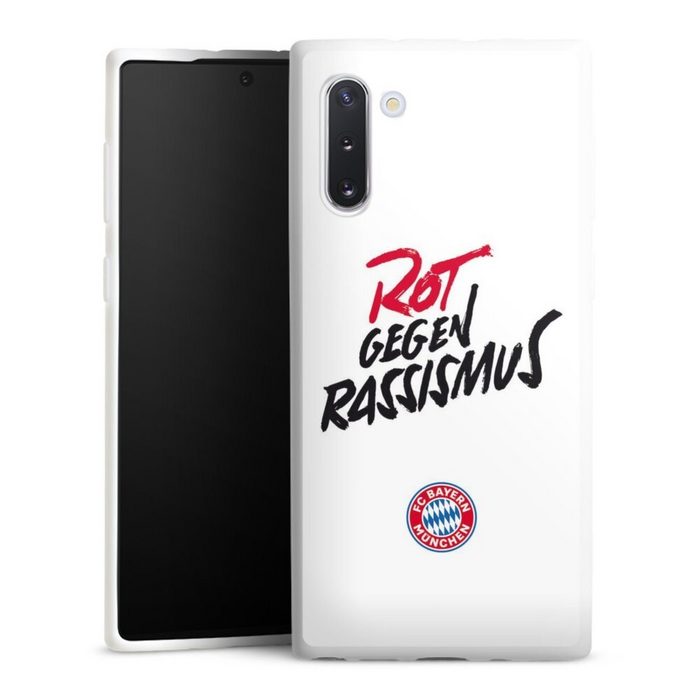 DeinDesign Handyhülle FC Bayern München FCB Rot gegen Rassismus FCB Rot gegen Rassismus Samsung Galaxy Note 10 Silikon Hülle Bumper Case Handy Schutzhülle AV10300