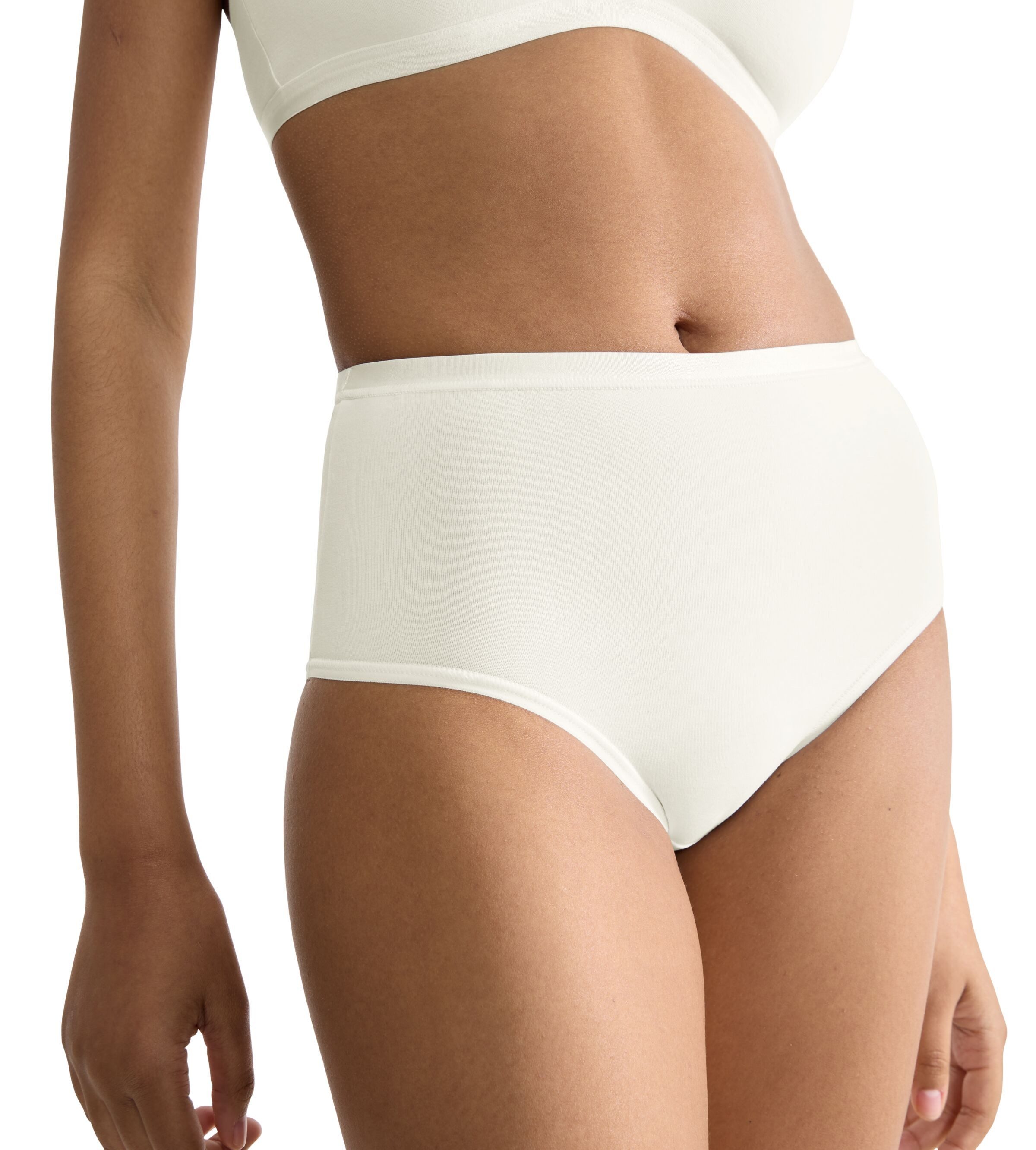 sloggi High-Waist-Slip GO Daily Cotton (3er Pack) Glanz-Effekt Details, hochgeschnittene Taille