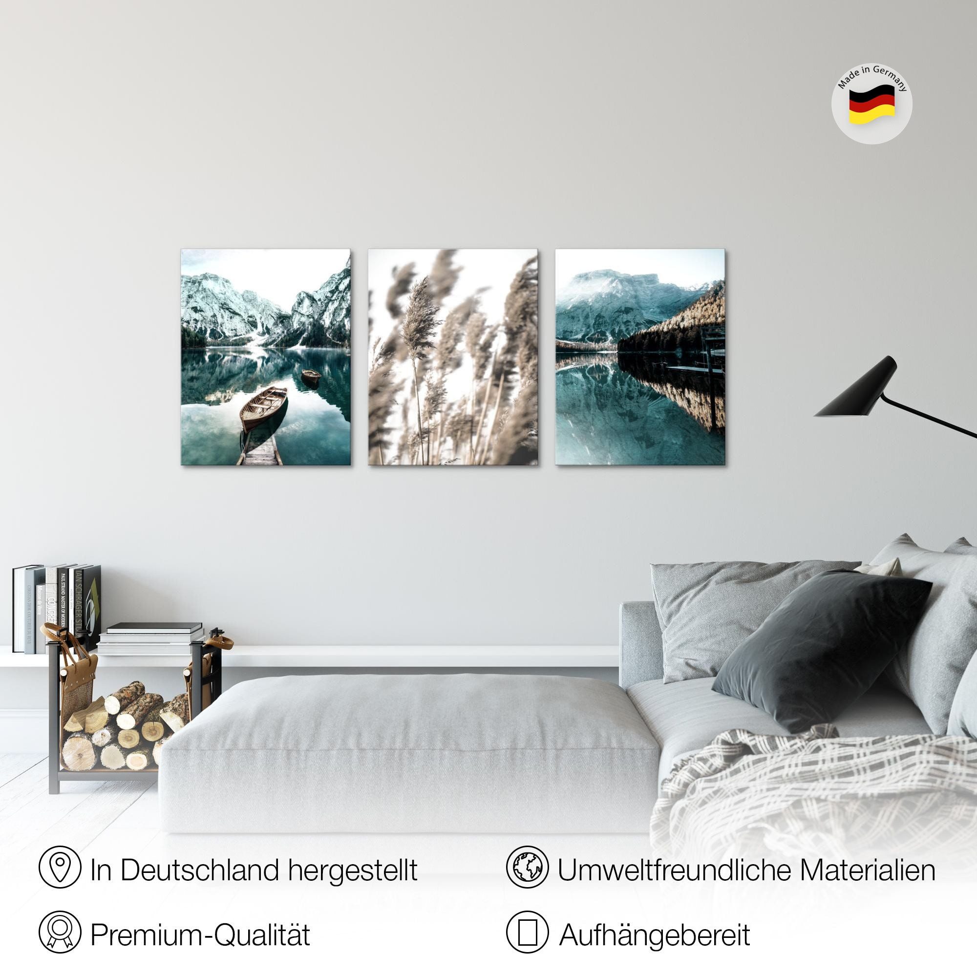 Novart Wandbild Boho Natur Landschaft Wohnzimmer Schlafzimmer Deko Bilderset, Natur