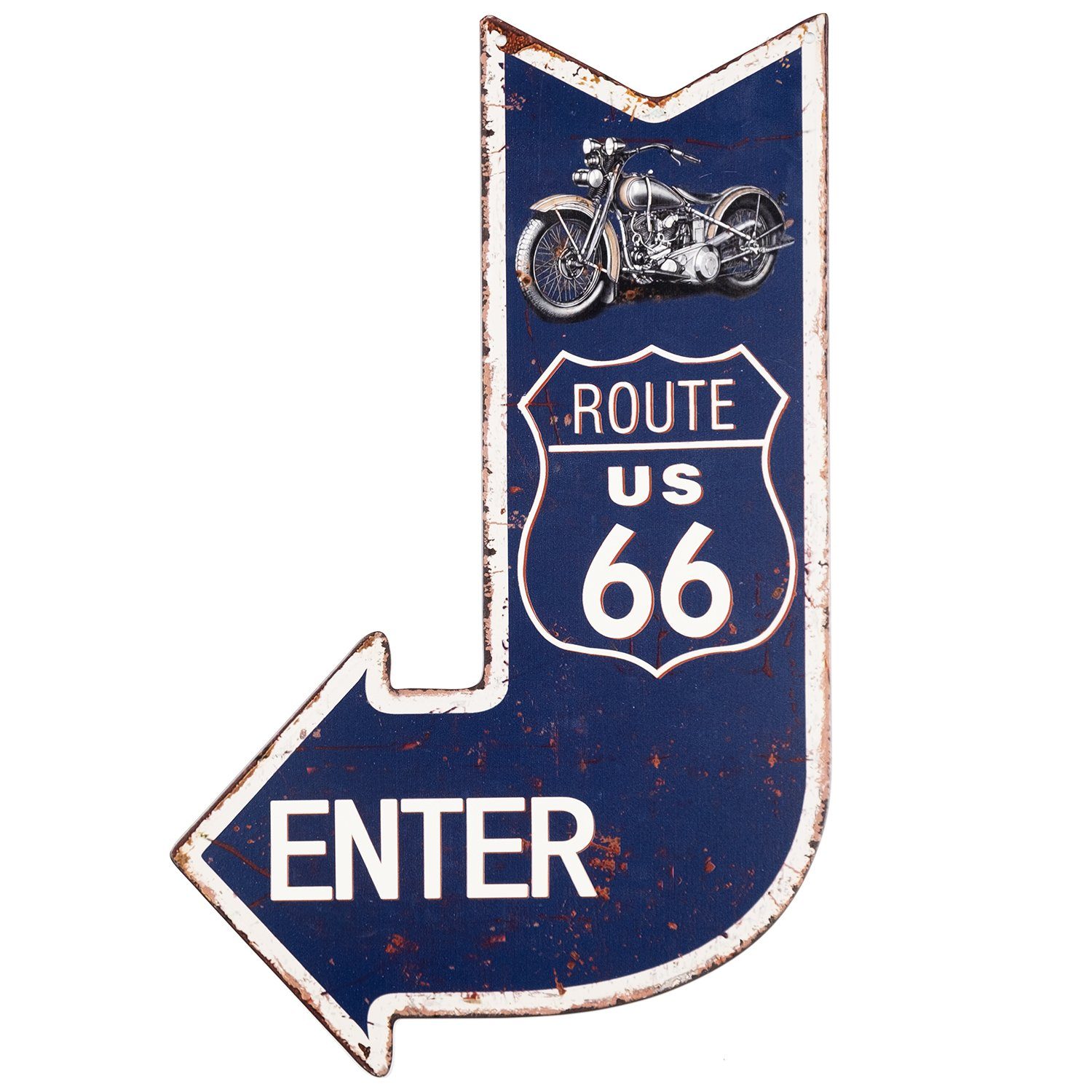 Metallschild Blechschild Route 66
