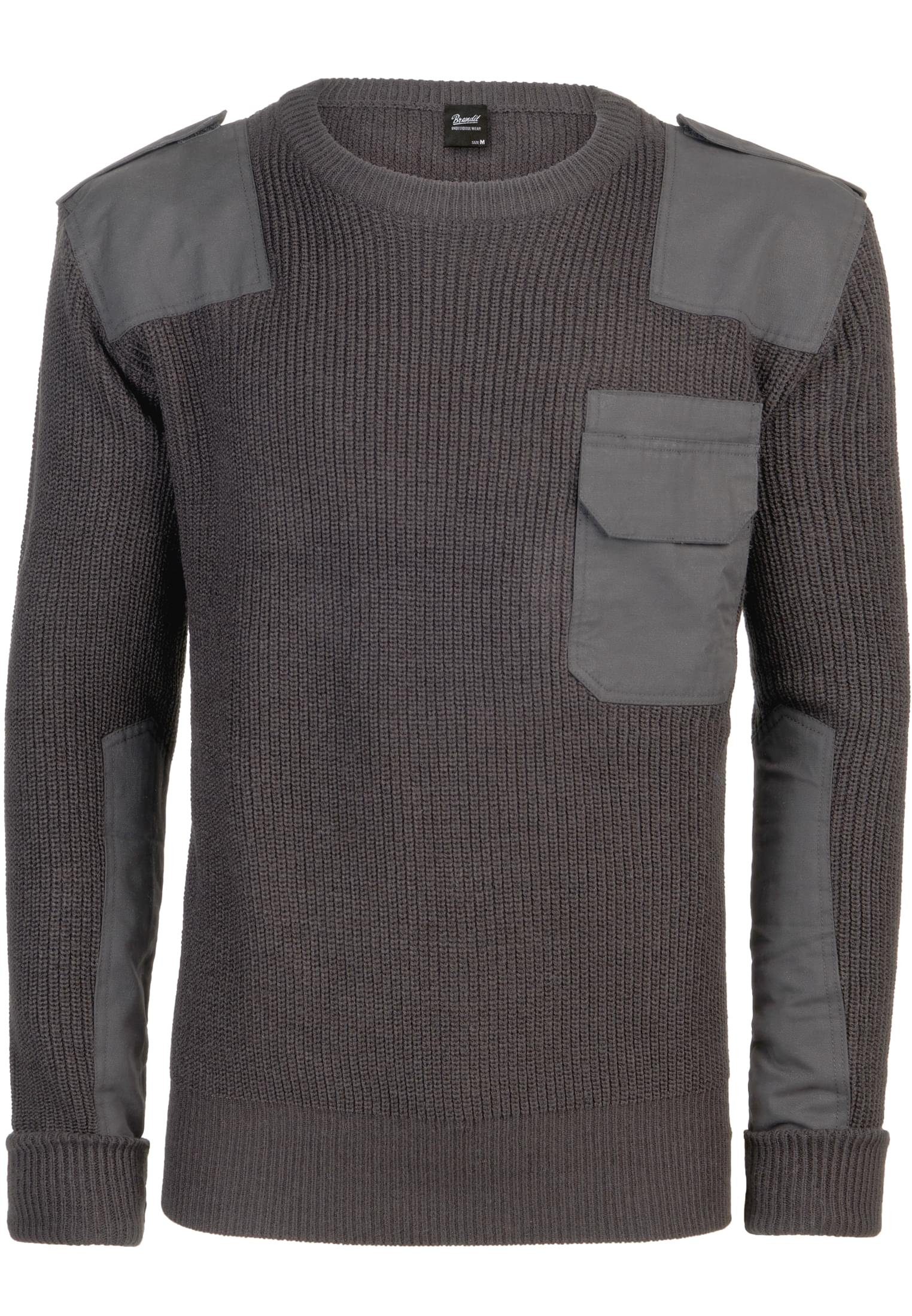 Kapuzenpullover Sweater Herren (1-tlg) anthracite Military Brandit