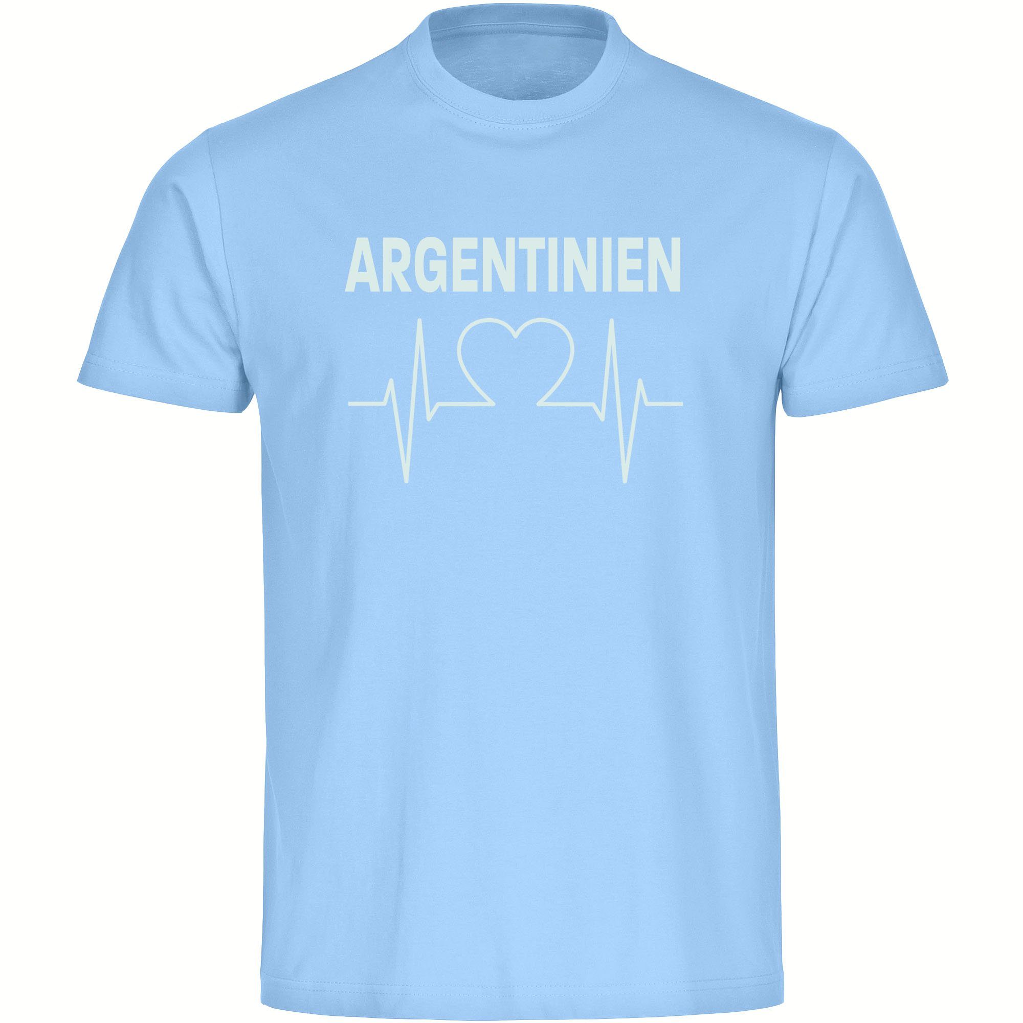 multifanshop T-Shirt Herren Argentinien - Herzschlag - Männer