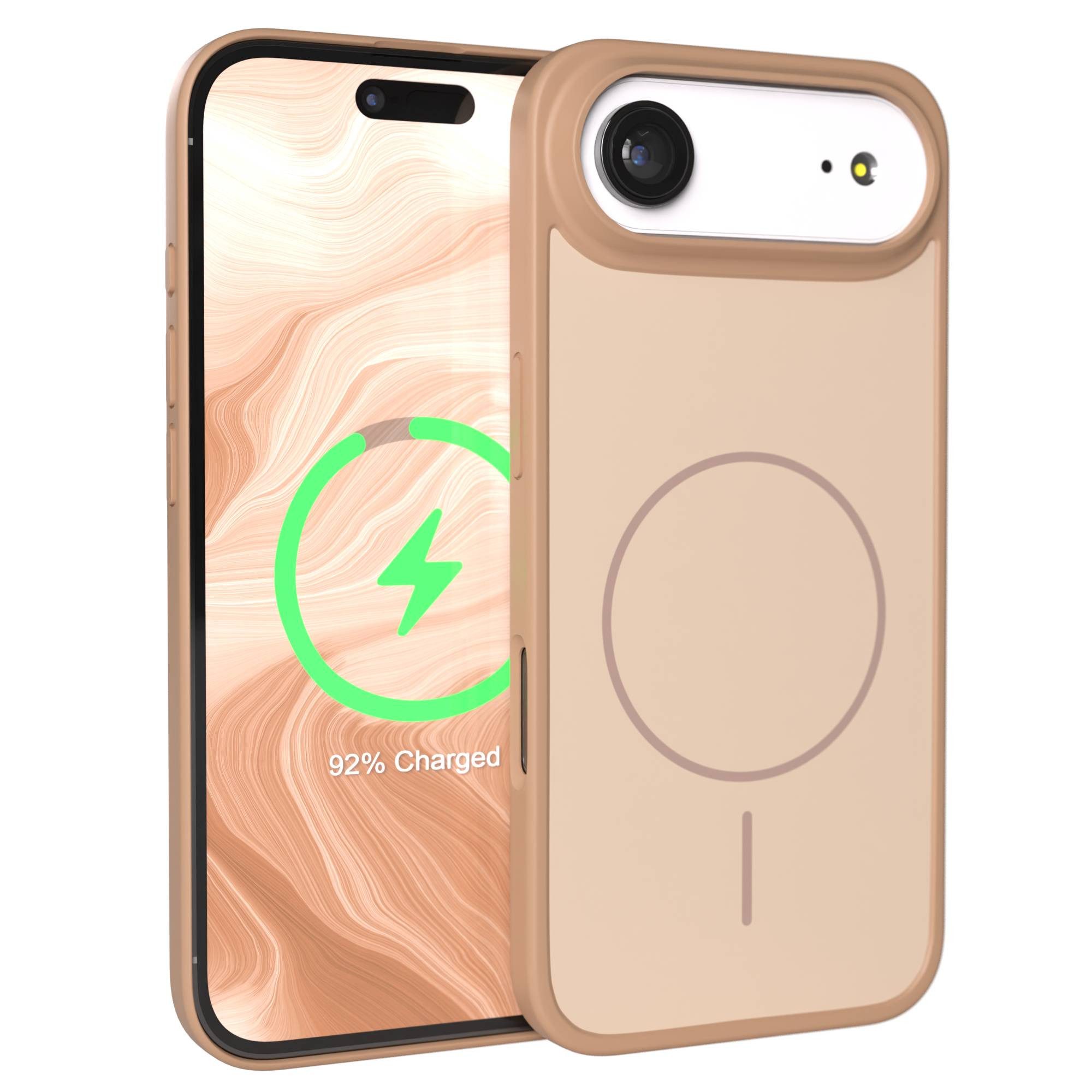 EAZY CASE Handyhülle Slim Outdoor MagSafe Case für Apple iPhone Air 6,5 Zoll, Stylisch & sicher – MagSafe Outdoor Hülle in Braun