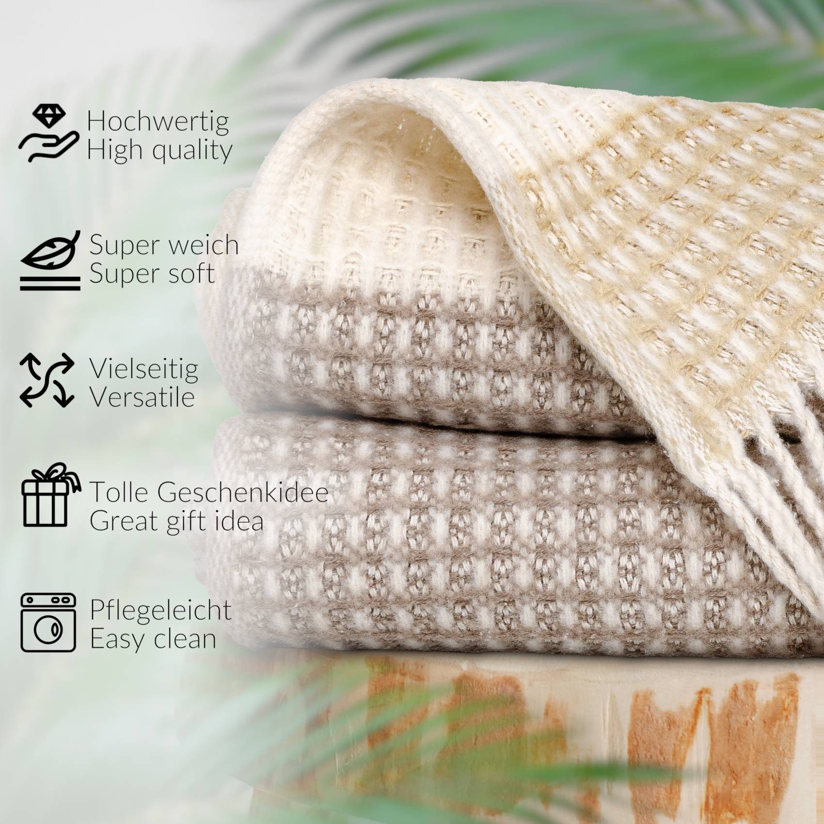 Plaid Beatriz feine Kuscheldecke Reisedecke Tagesdecke Wohndecke, ANRO, Wen günstig online kaufen