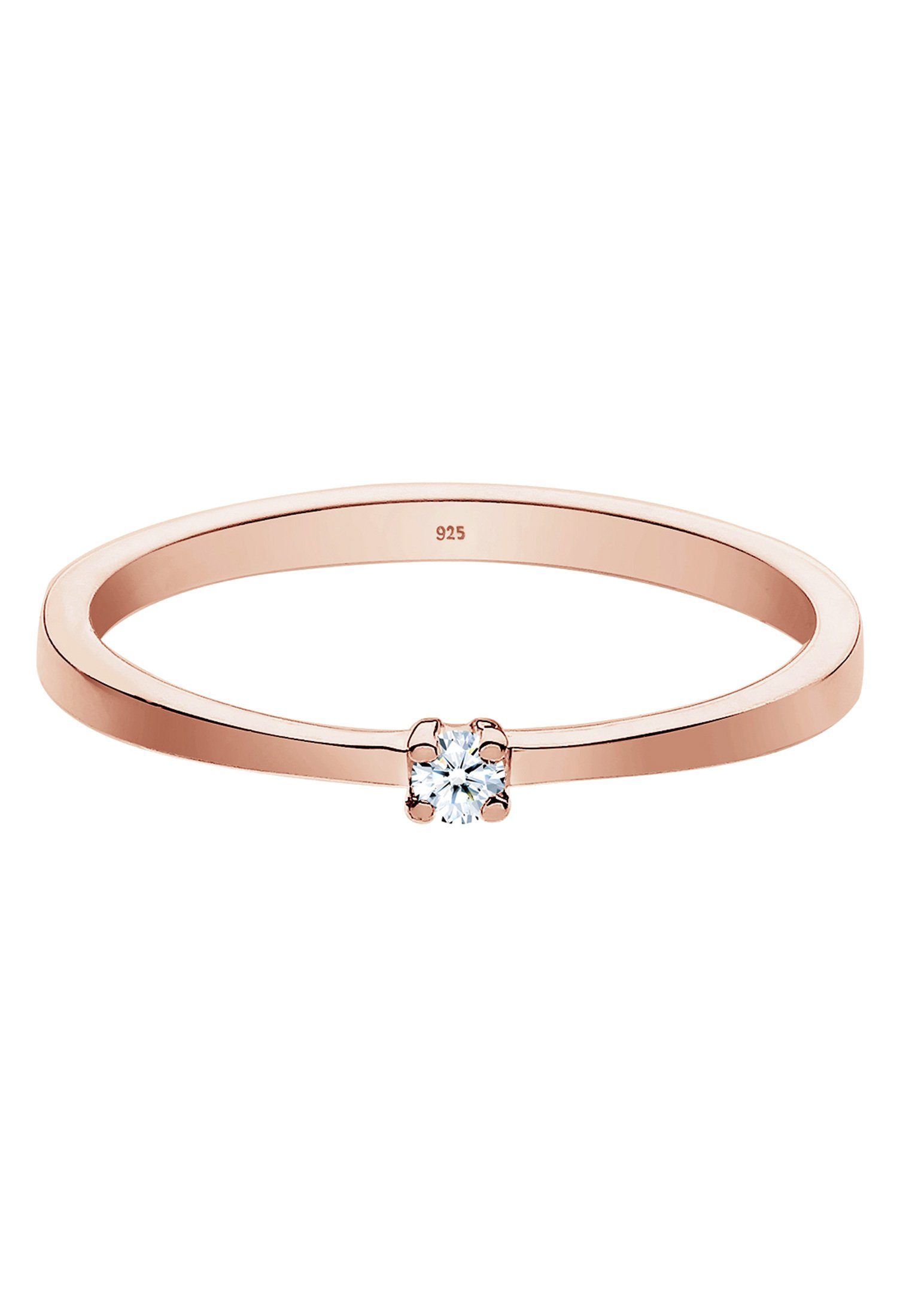 Elli DIAMONDS Verlobungsring Solitär Diamant Weiß (0.03 ct) 925 Sterling Si günstig online kaufen