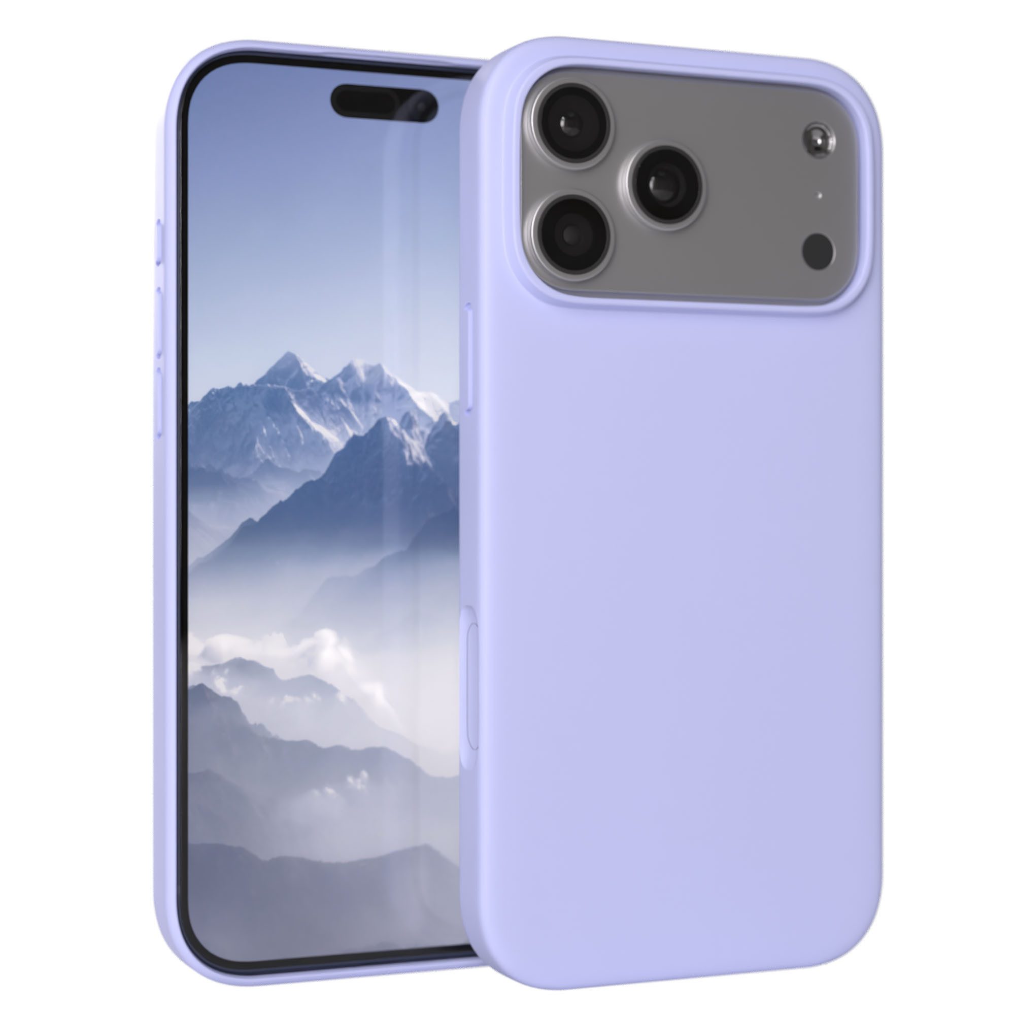 EAZY CASE Handyhülle für Apple iPhone 17 Pro Max Hülle Silikon 6,9 Zoll, Handytasche aus Silikon Slimcover stoßfest Violett / Lila Lavendel