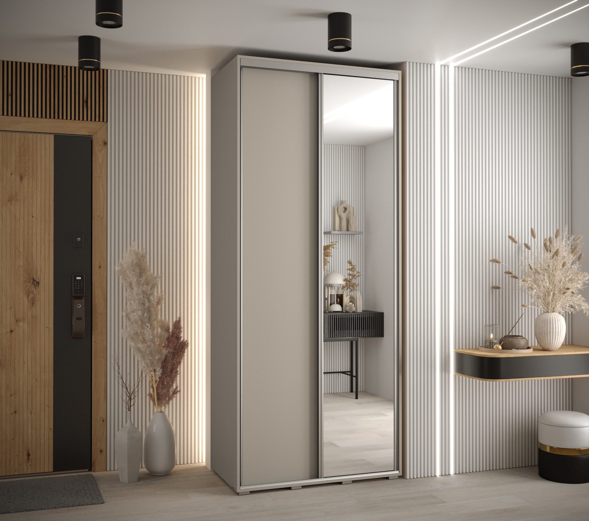 ABIKS MÖBEL Schwebetürenschrank Dakota 3 Schlafzimmerschrank mit Spiegel, K günstig online kaufen